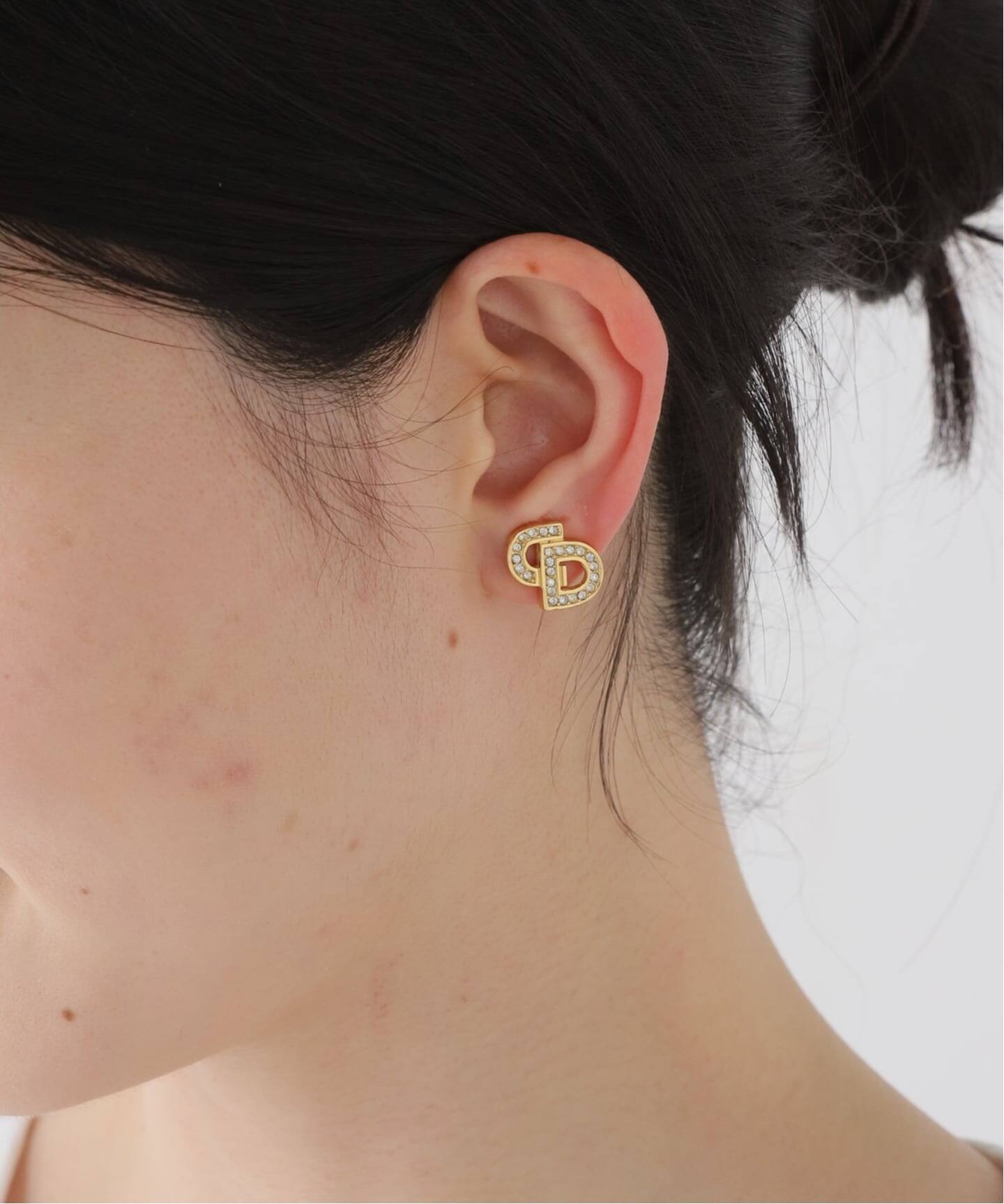 VINTAGE DIOR/ディオール 】earring logo(両耳)（イヤリング