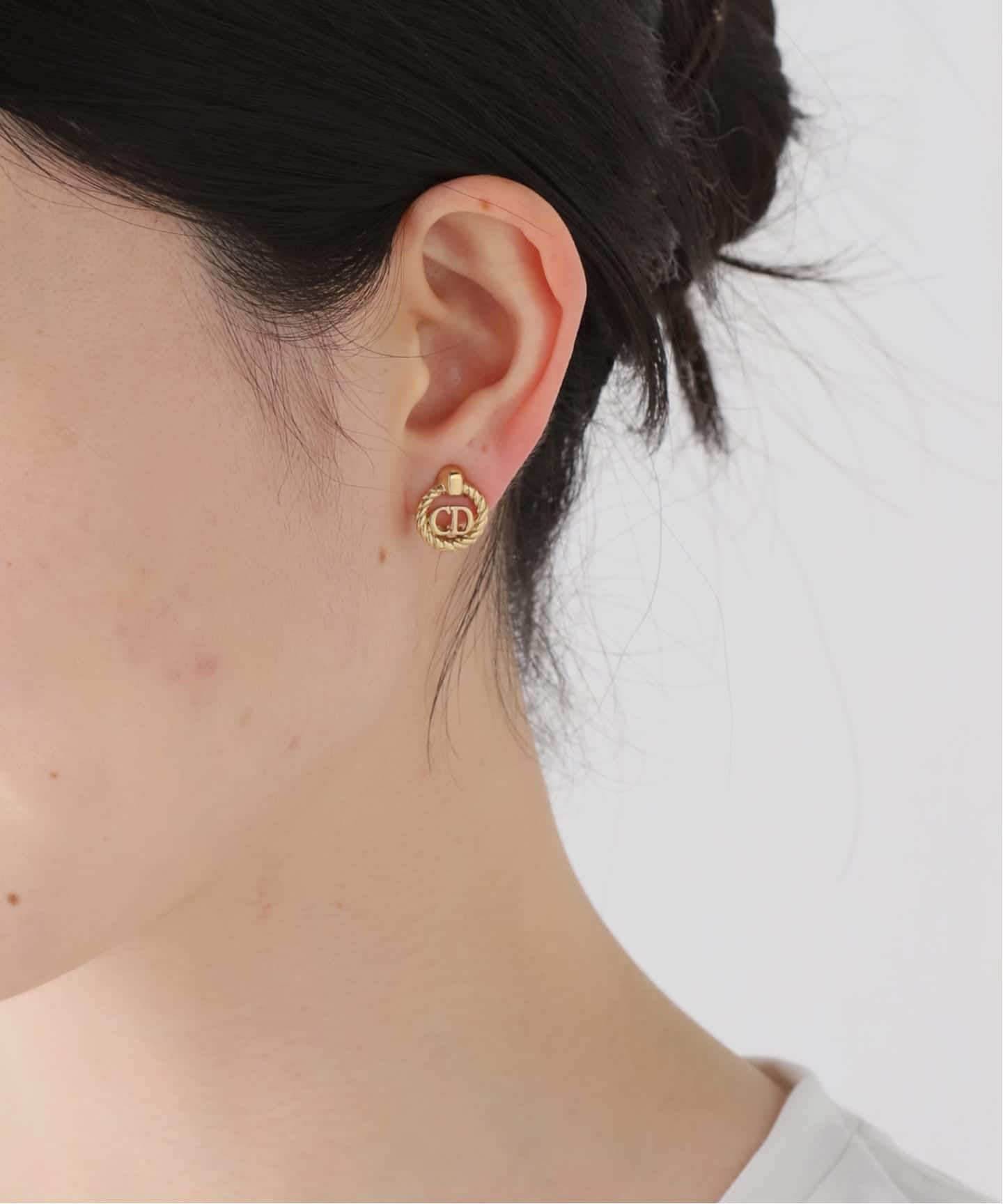 VINTAGE DIOR/ディオール 】earring logo(両耳)（イヤリング