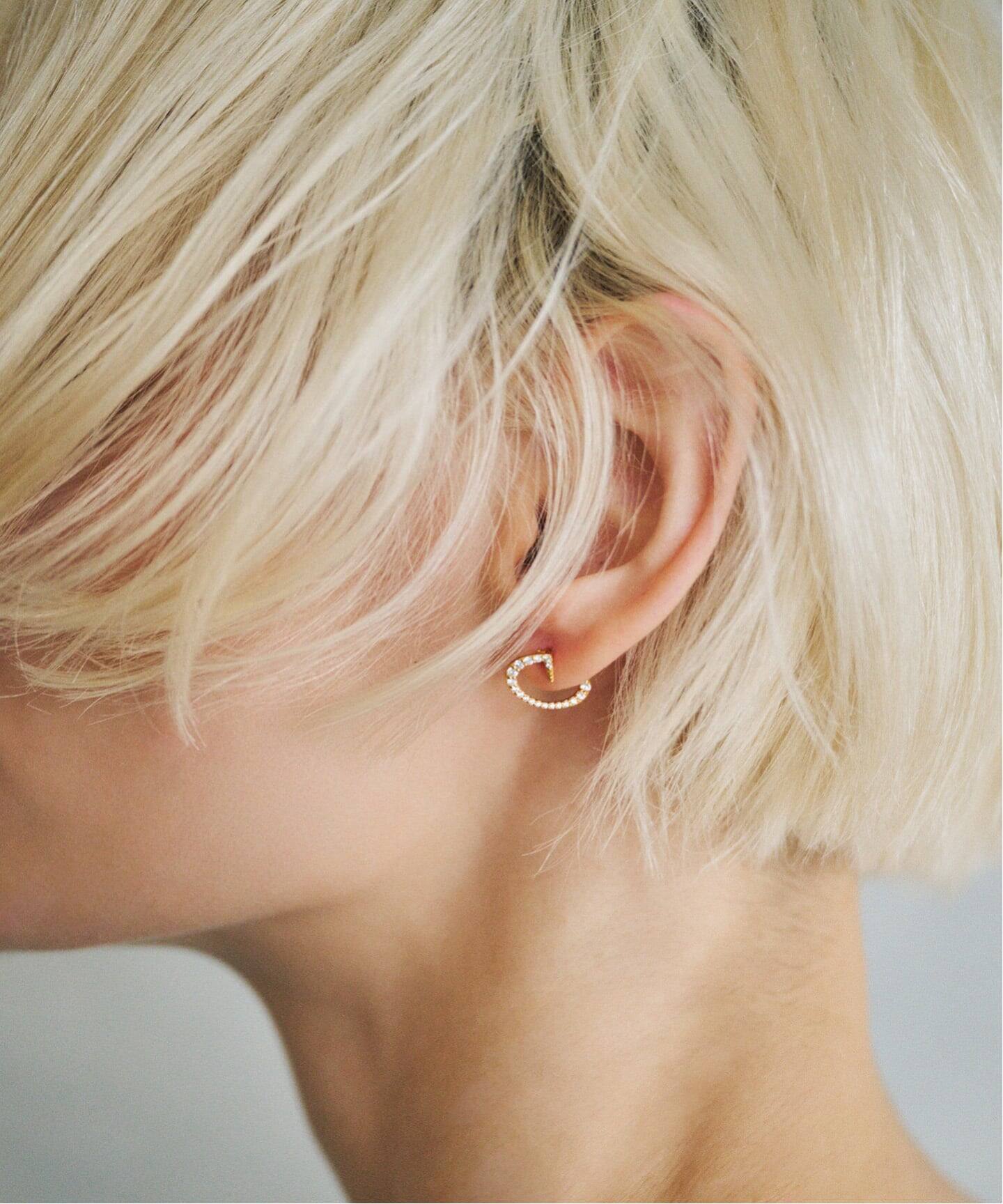 18k両耳ピアス AURME/オルメ】Ellipse pierce 18K(両耳)（ピアス（両耳用