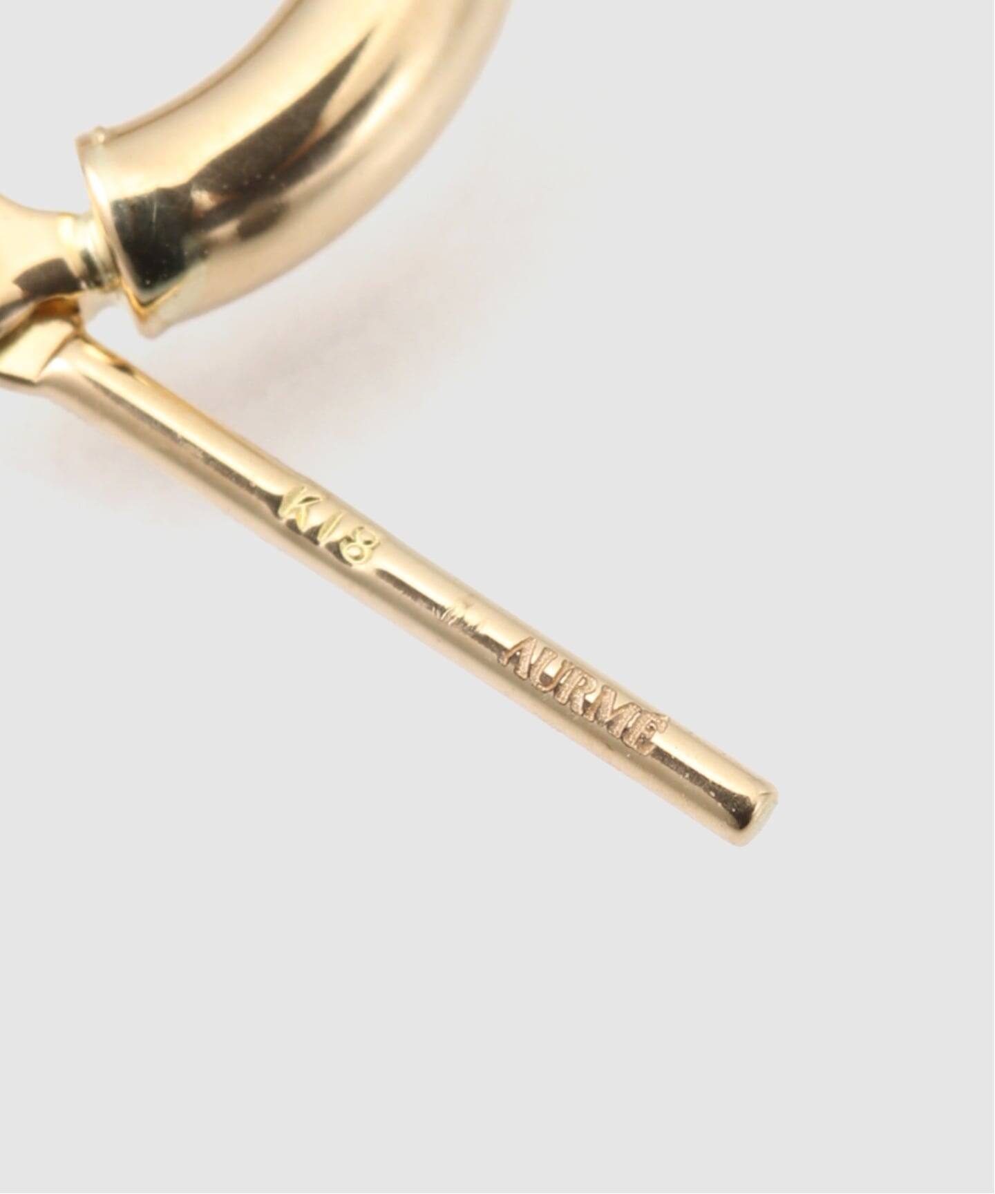 18K 0.2pipe/1.0cm hoop pierce(両耳)（ピアス（両耳用