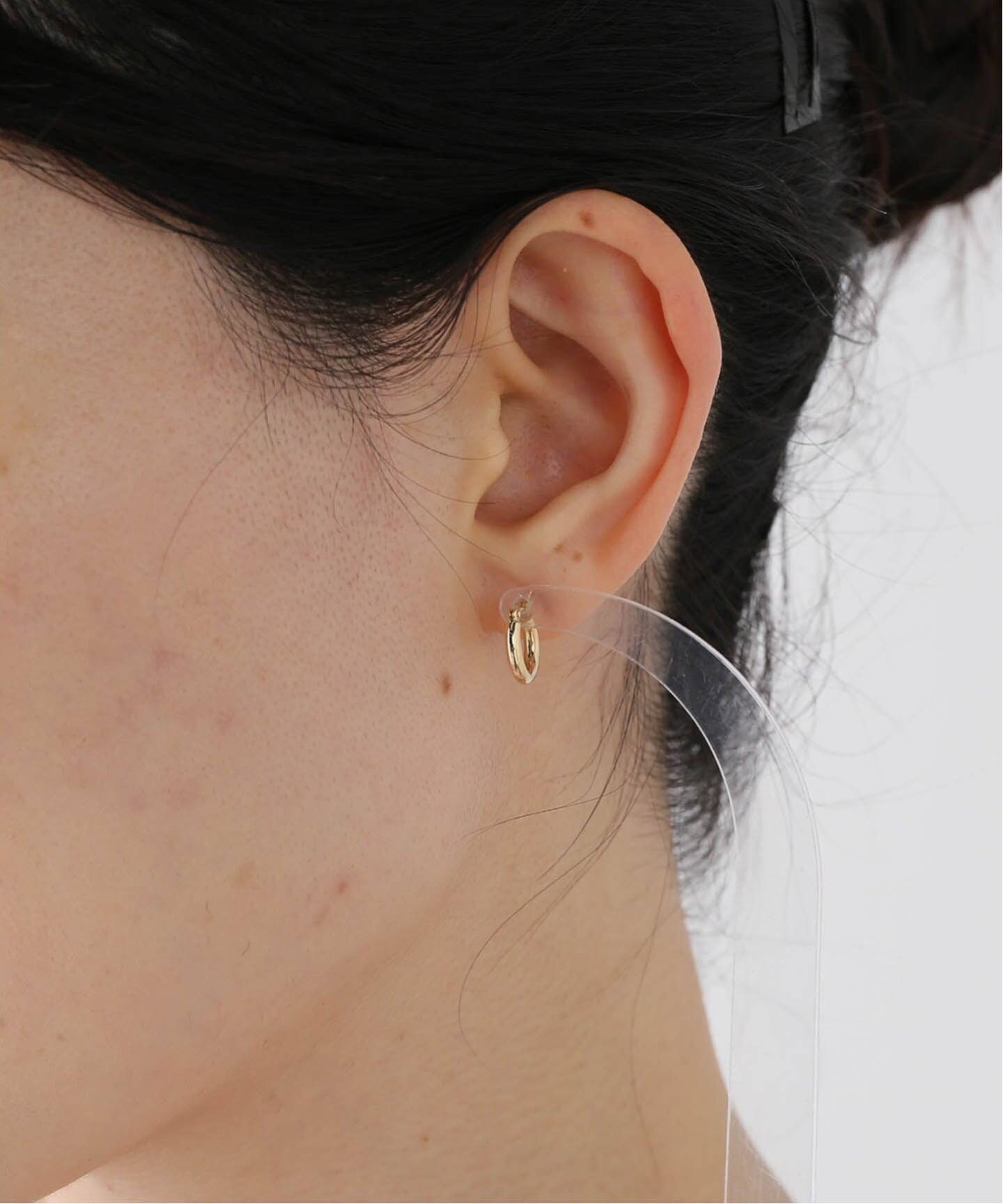 18K 0.2pipe/1.0cm hoop pierce(両耳)（ピアス（両耳用