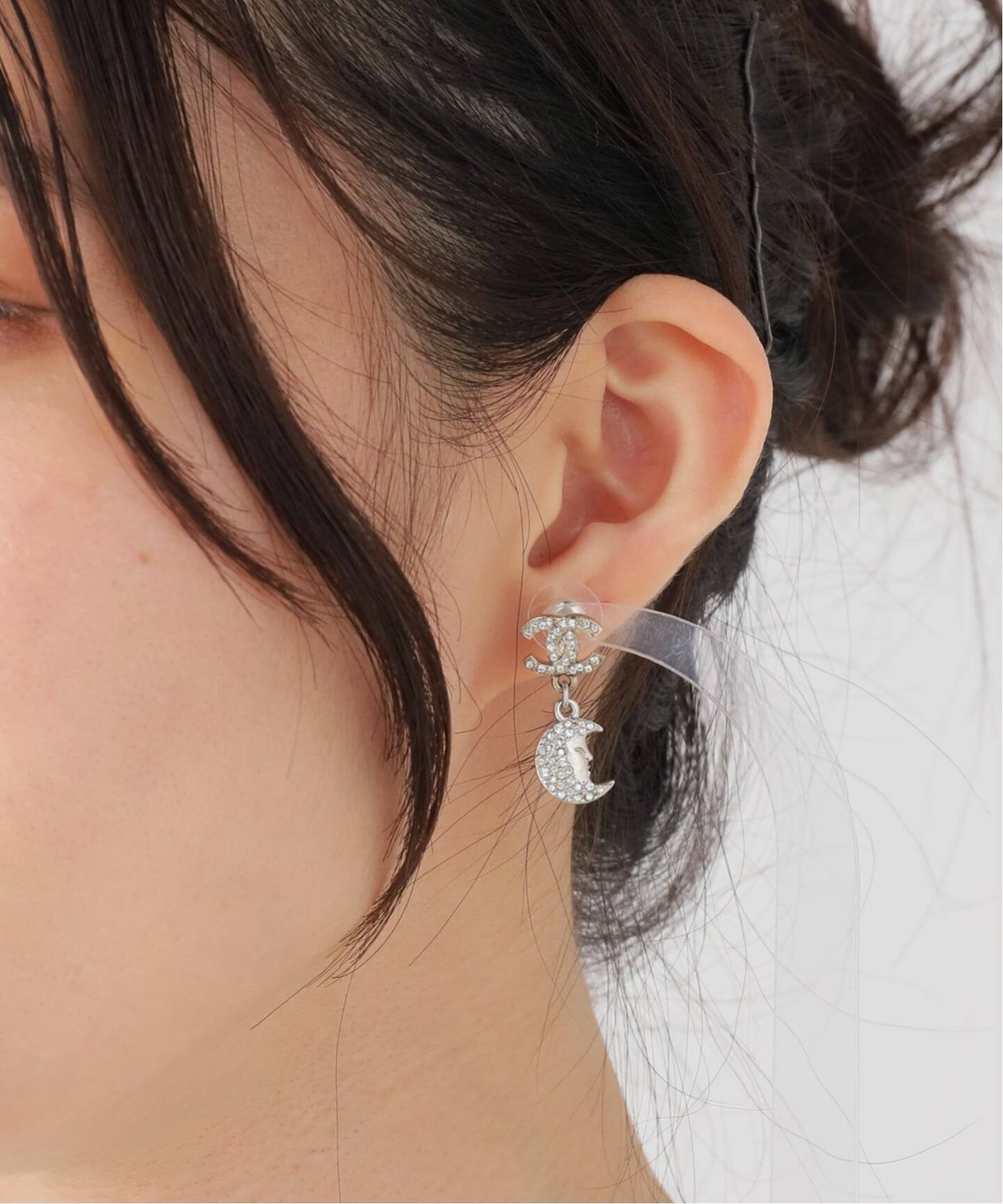 CHANEL/シャネル】CC pierce rs star&moon(両耳)（ピアス（両耳用