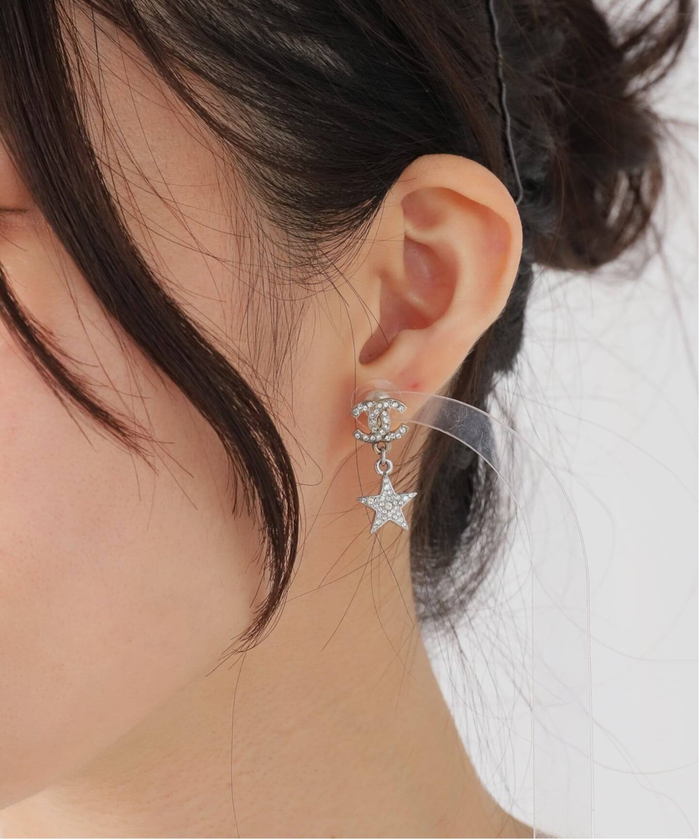 CHANEL/シャネル】CC pierce rs star&moon(両耳)（ピアス（両耳用