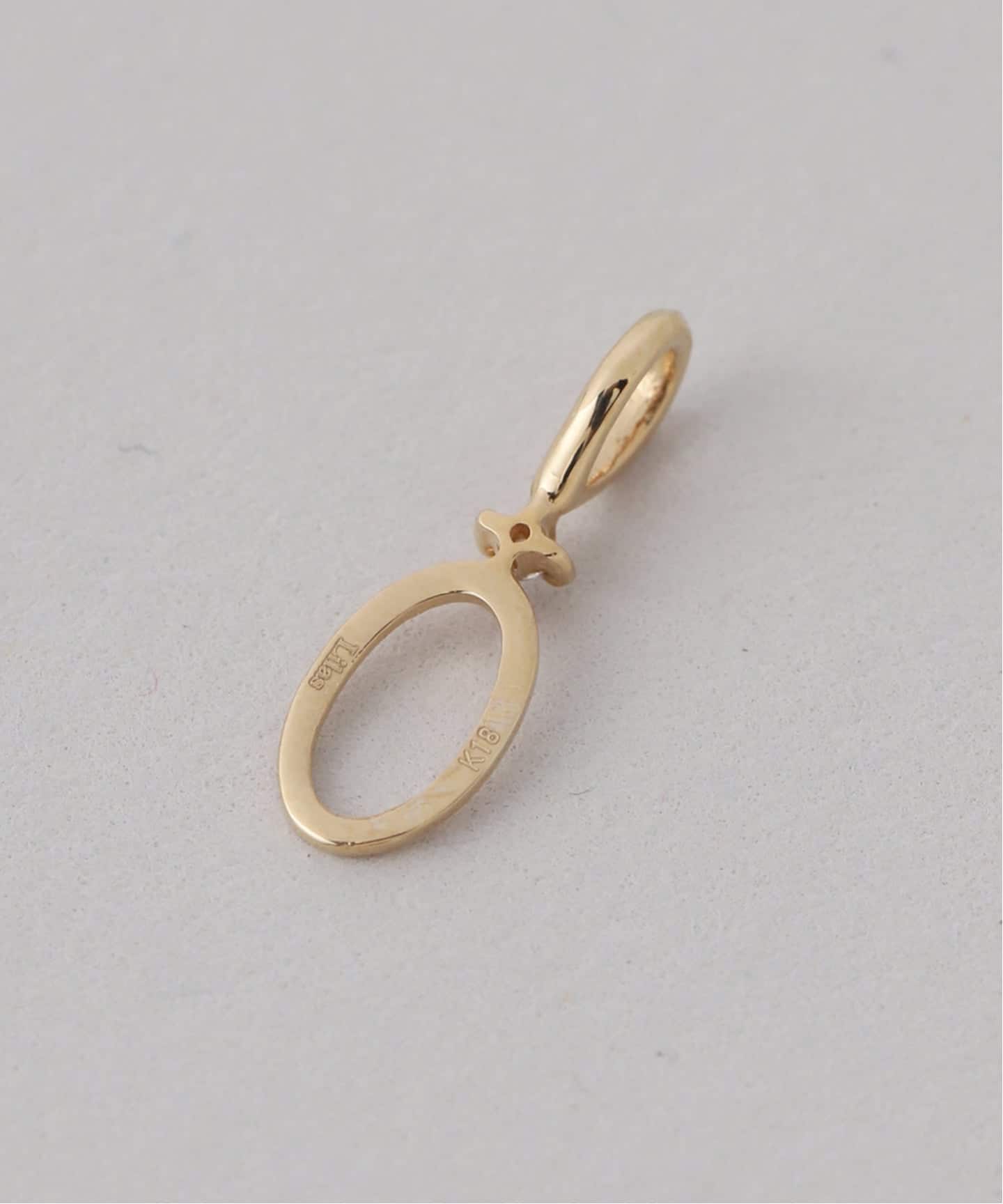 予約》オーバルラインモチーフチャーム K18（チャーム）｜Lilas（リラ