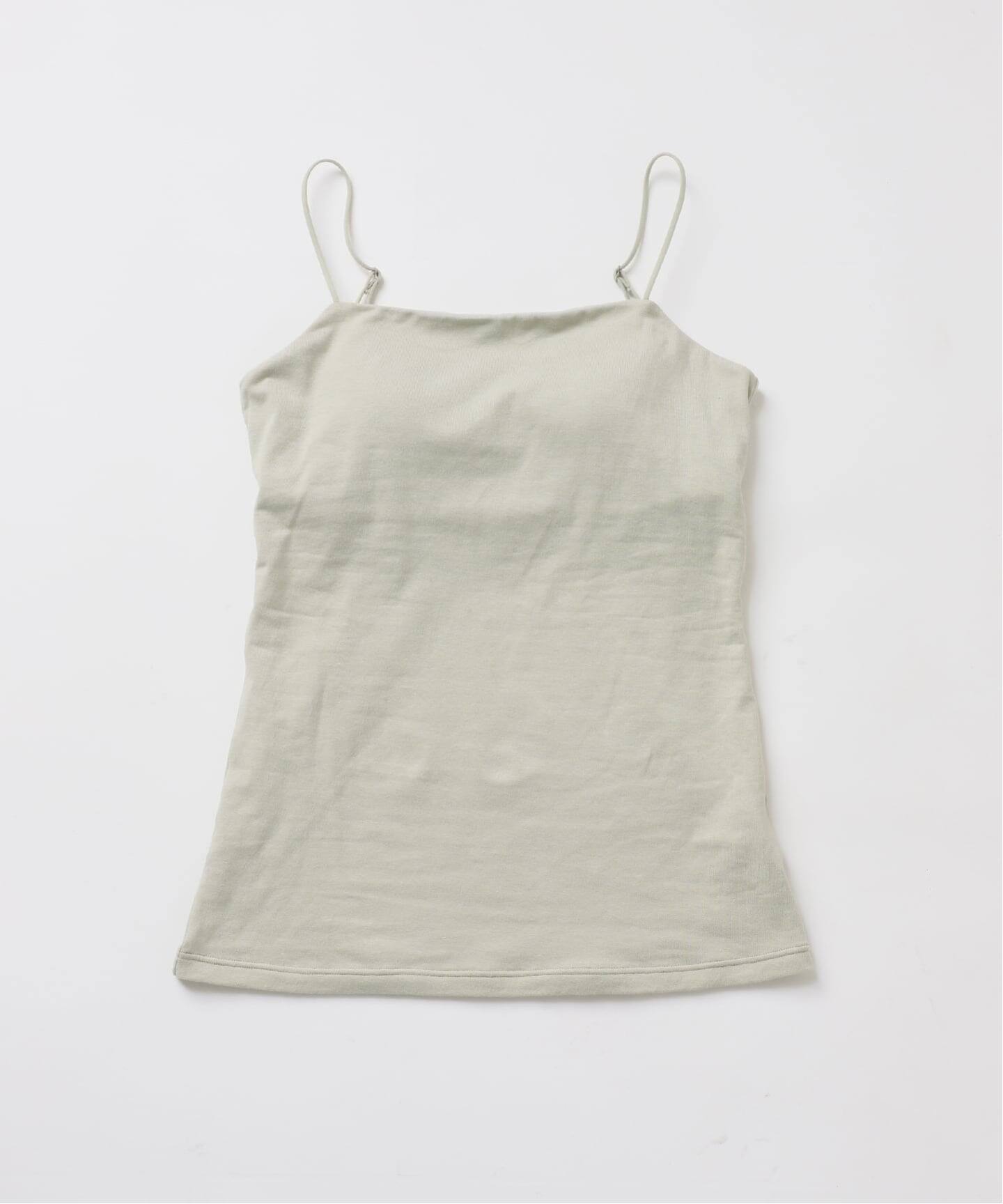 ★新品★EMILY WEEKオーガニックコットン混 ストレッチブラキャミソール白 追加4》オーガニックコットン混 ストレッチブラキャミソール（カップ