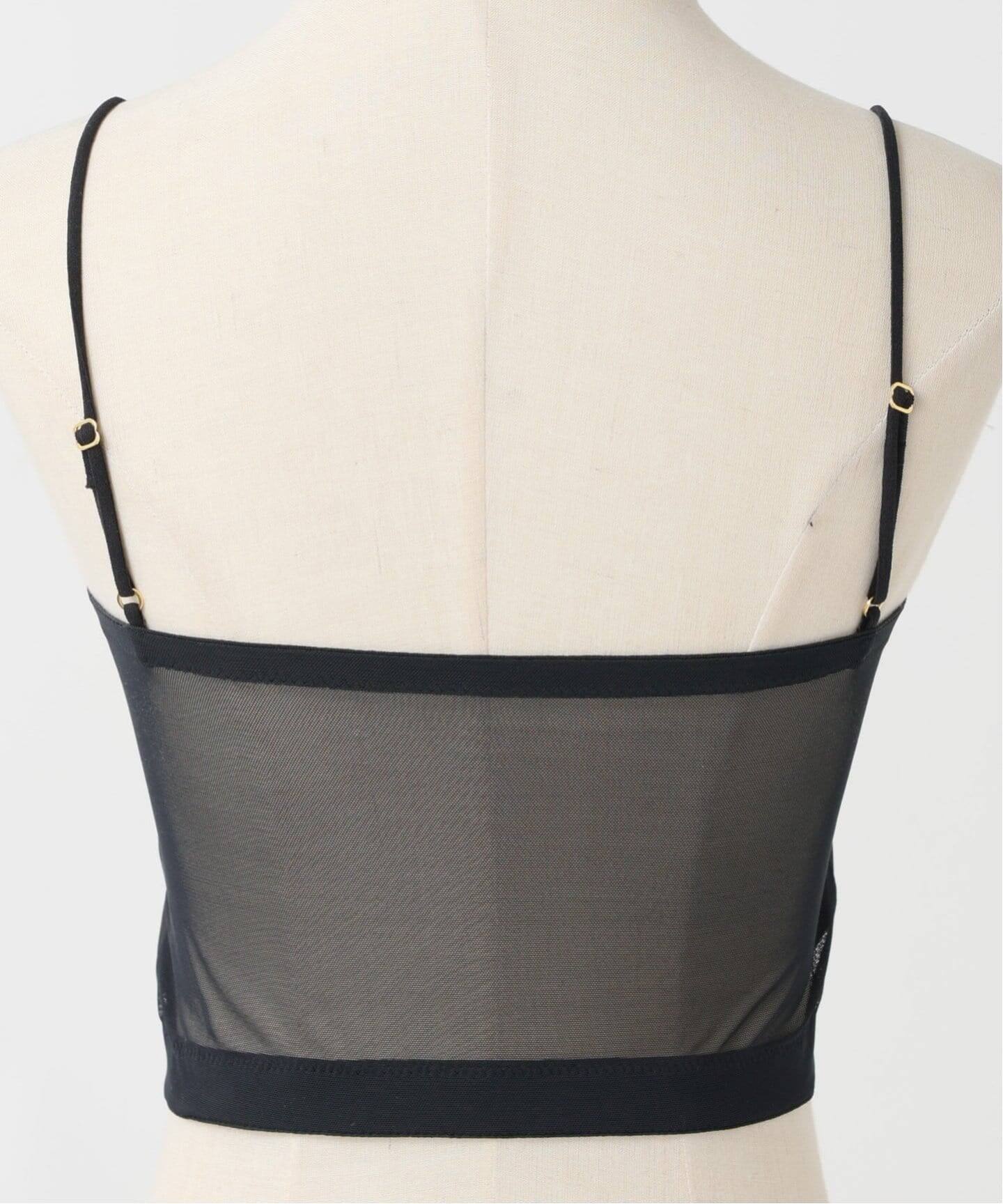 追加予約》【ESSENTIAL】サテン クロップドバンドゥブラ（カップ付き