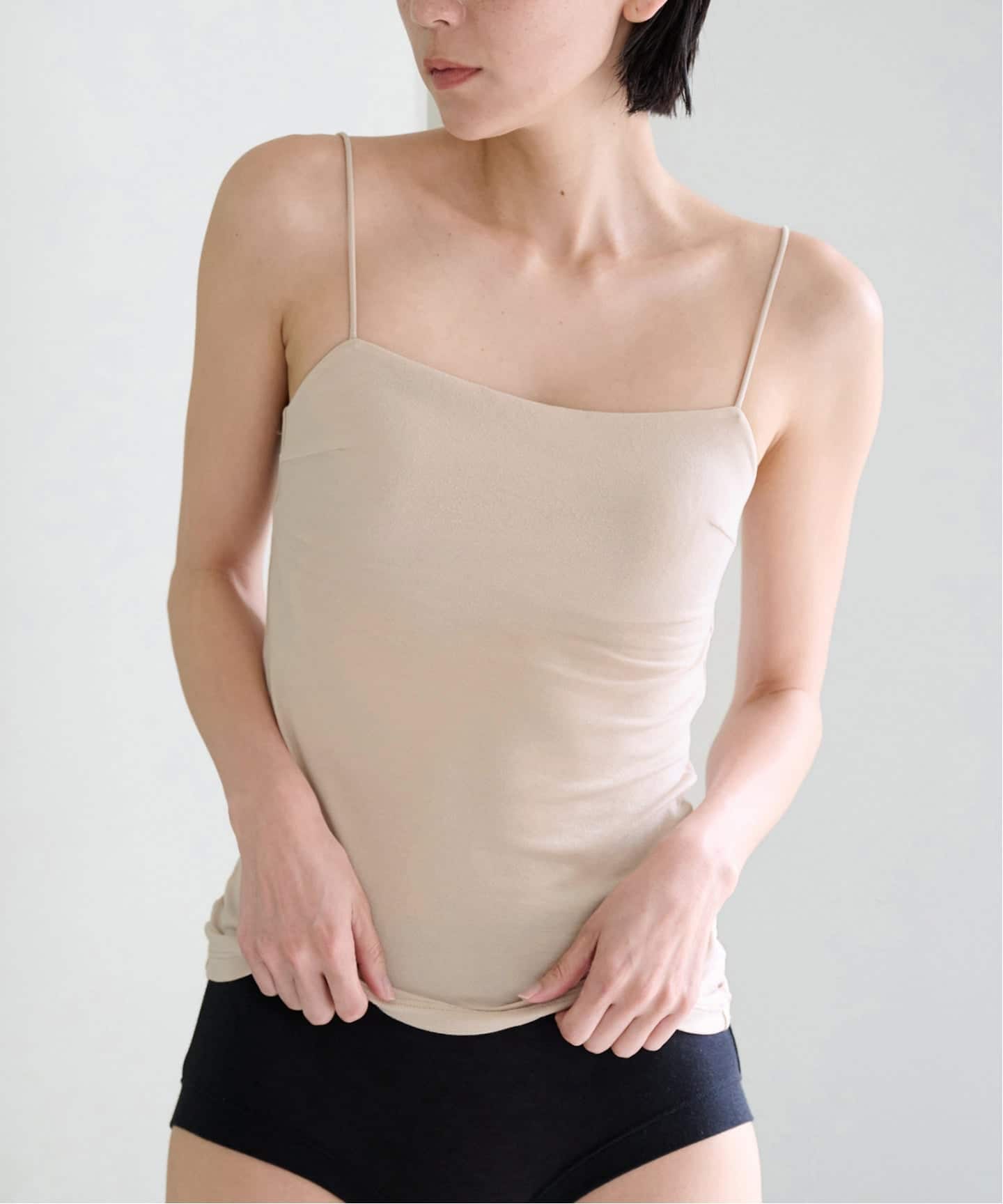 追加予約》【ACTIVE】Bamboo ストレッチキャミソール（ベージュ