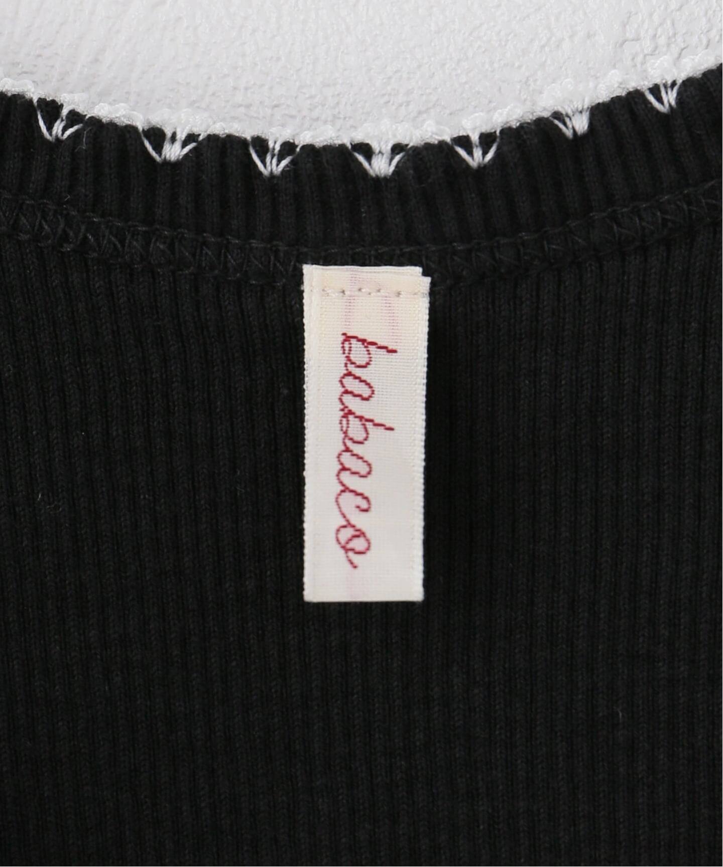 babaco/ババコ】Cotton/Silk RibbedBasicTank w/Emb / BA01-CR74