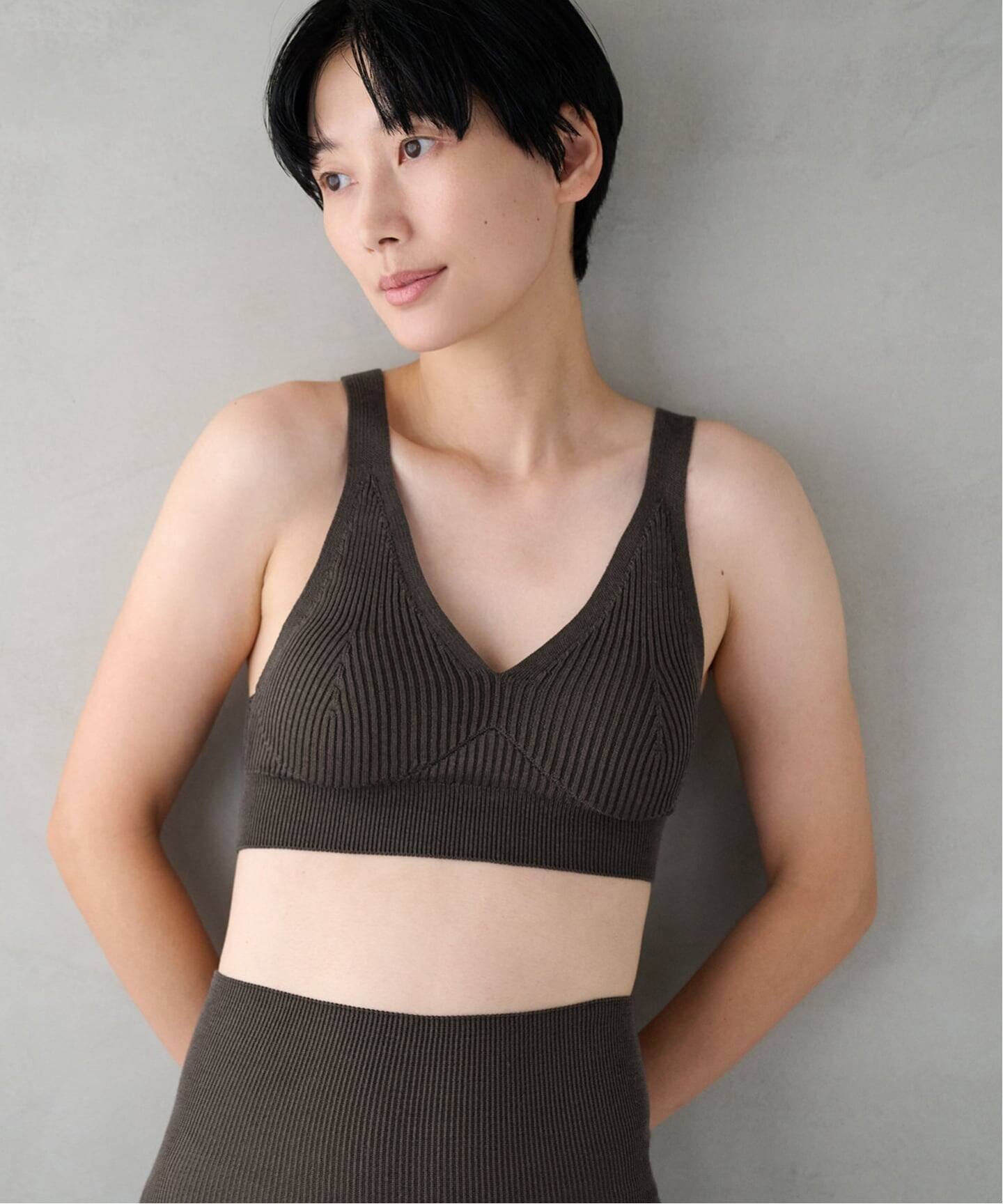 シルク混 コットンリブ ブラトップ（ブラ）｜EMILY WEEK（エミリー