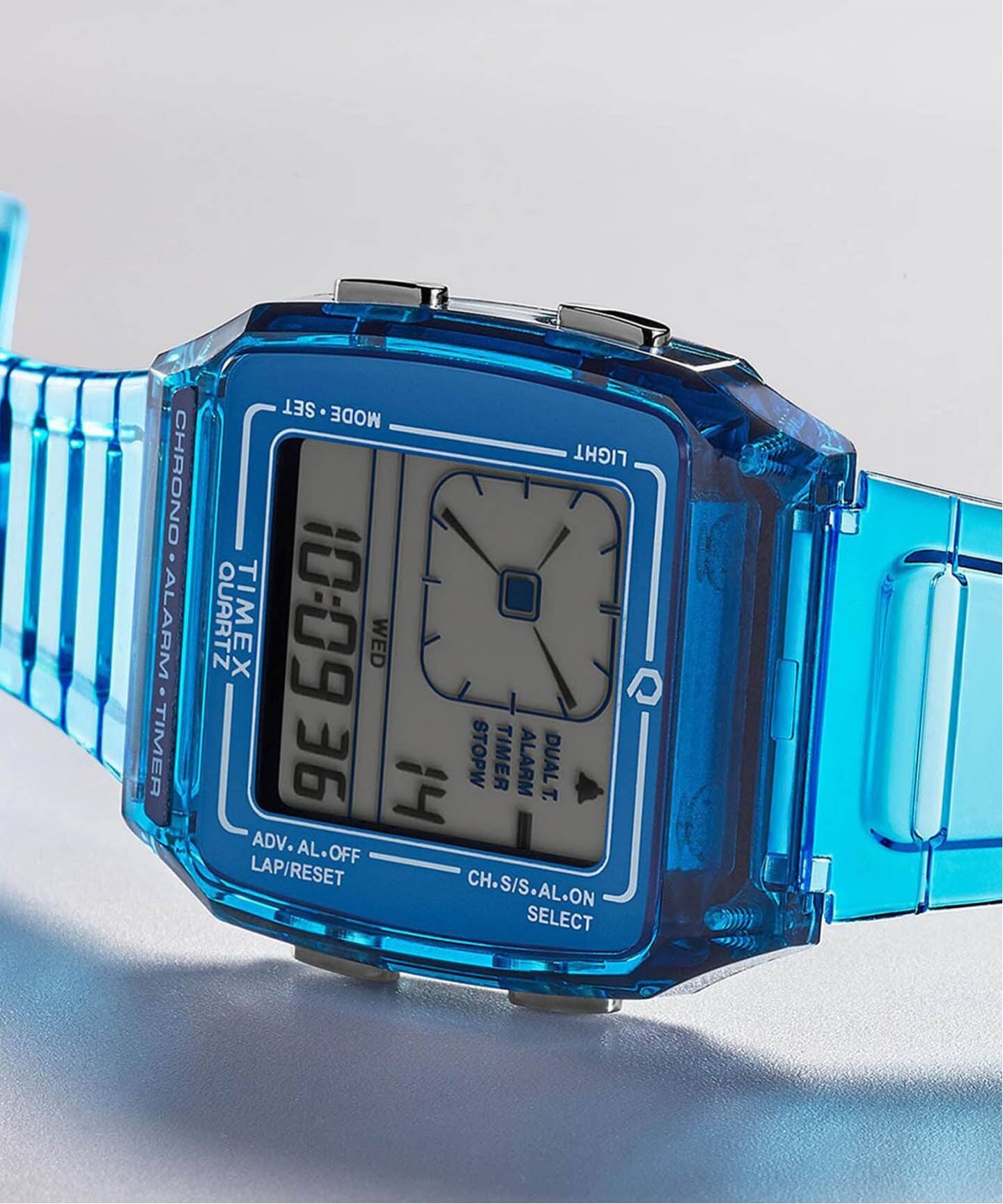 TIMEX Q LCA x-tw2w45100 Blue トランスパレント（新品）｜HIROB 