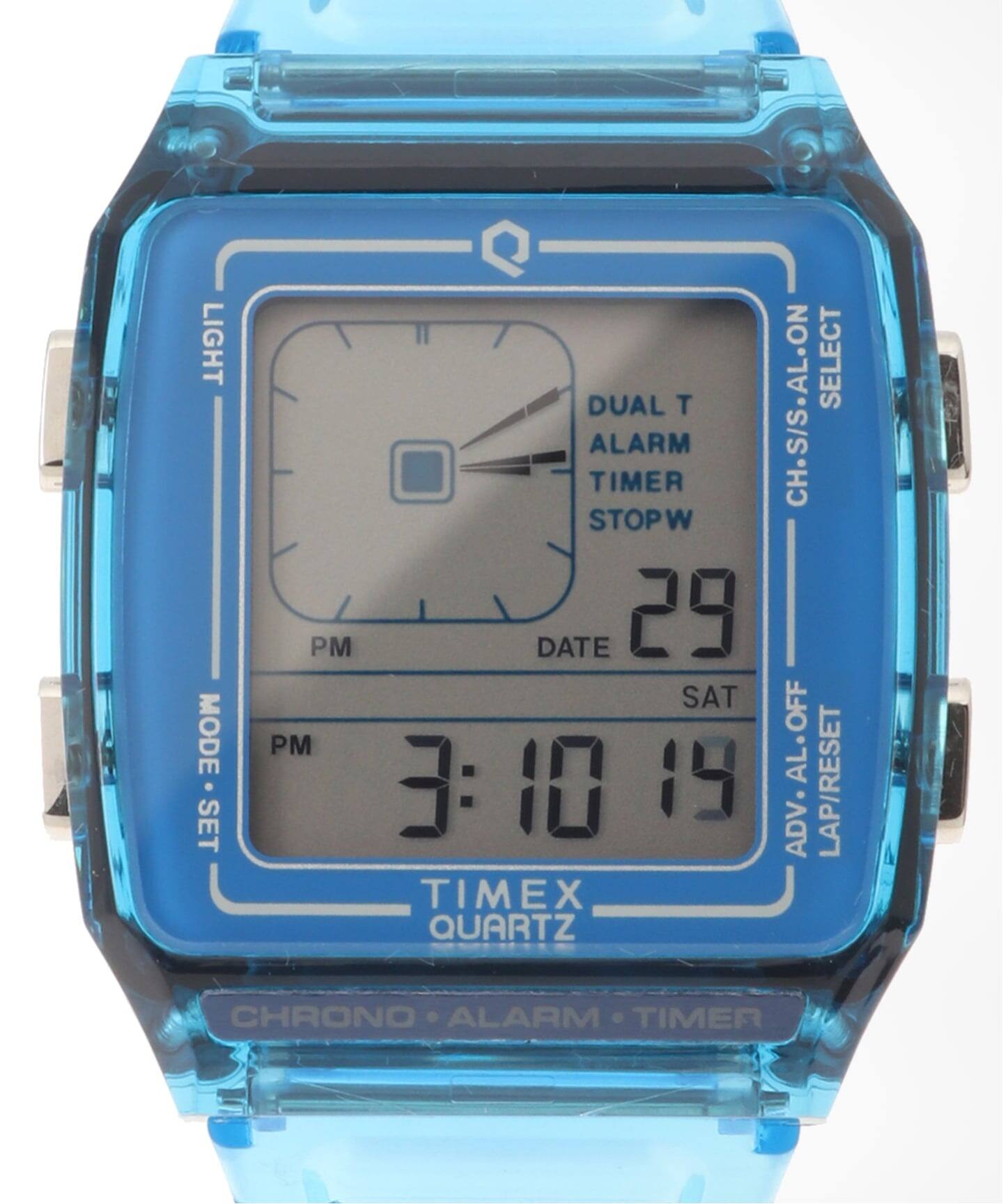 TIMEX Q LCA x-tw2w45100 Blue トランスパレント（新品）｜HIROB 