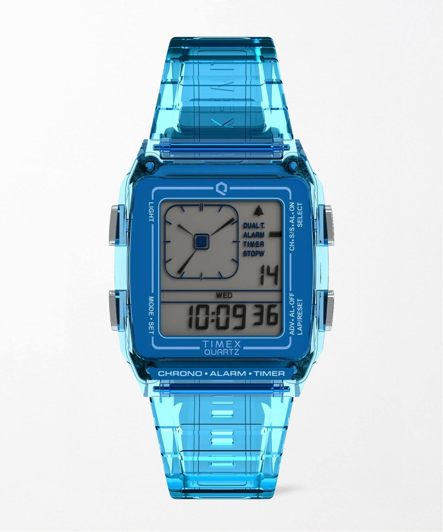 TIMEX Q LCA x-tw2w45100 Blue トランスパレント（新品）｜HIROB 