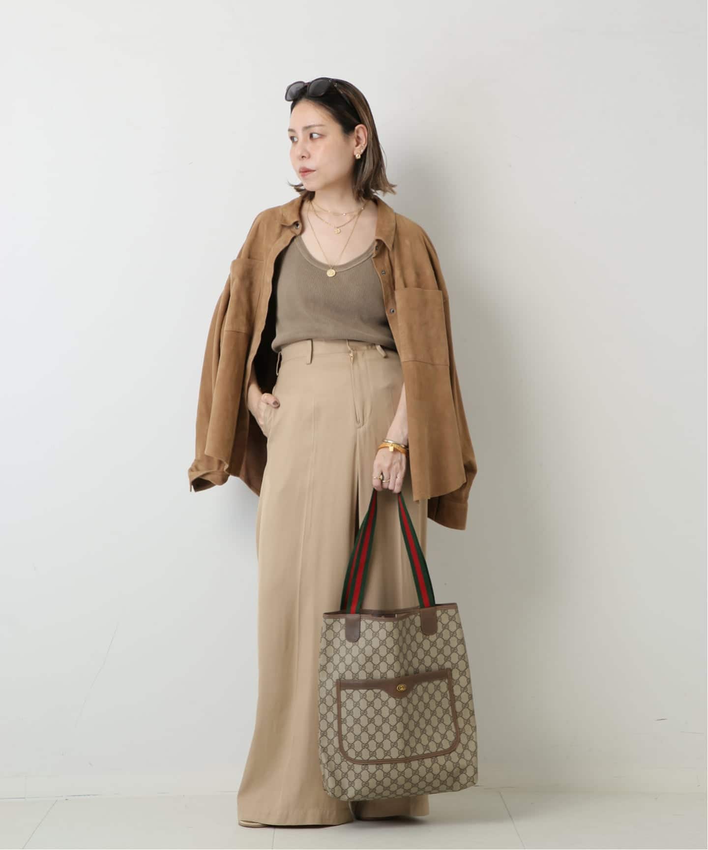 VINTAGE GUCCI/グッチ】トートバッグ gg web（トートバッグ