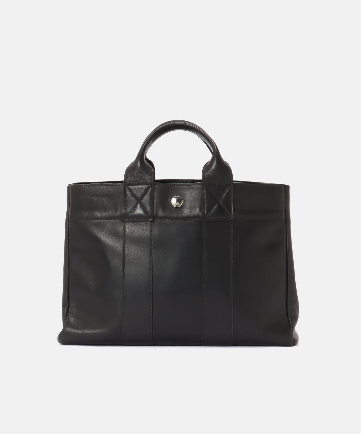【HERMES】Fourre-Tout black フールトゥバッグ ブラック VINTAGE HERMES/エルメス】Fourre tout tote pm leather（トートバッグ