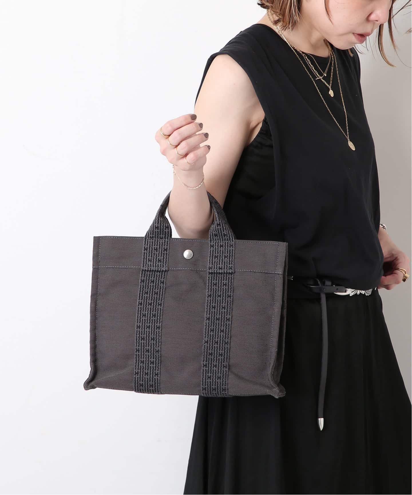 VINTAGE HERMES/エルメス】 Her line tote pm（トートバッグ