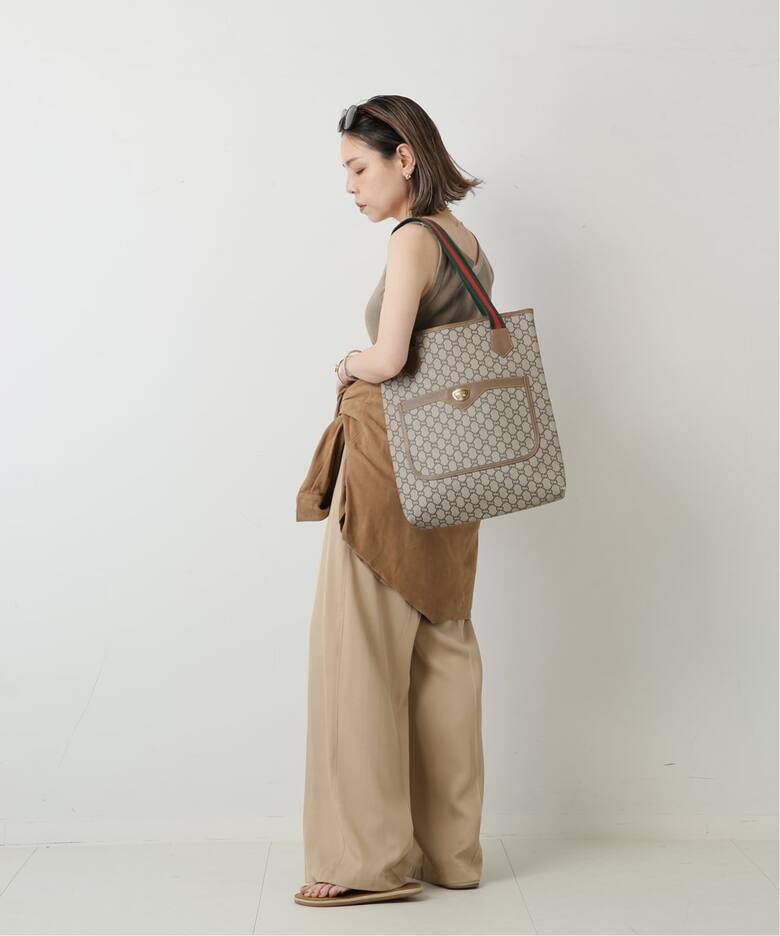 VINTAGE GUCCI Plus/グッチ プラス】トートバッグ gg web（トート 