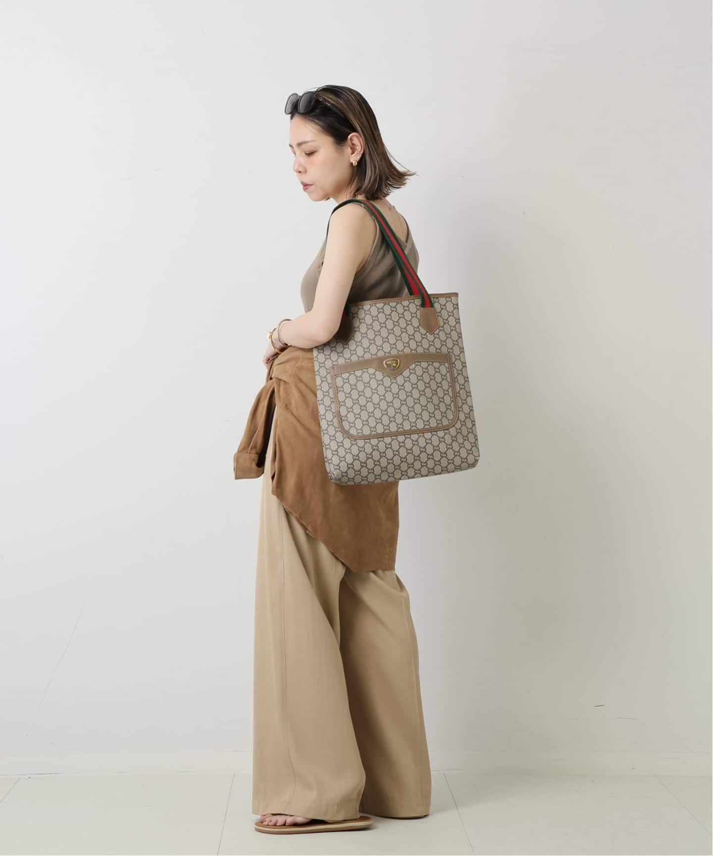 VINTAGE GUCCI Plus/グッチ プラス】トートバッグ gg web（トート