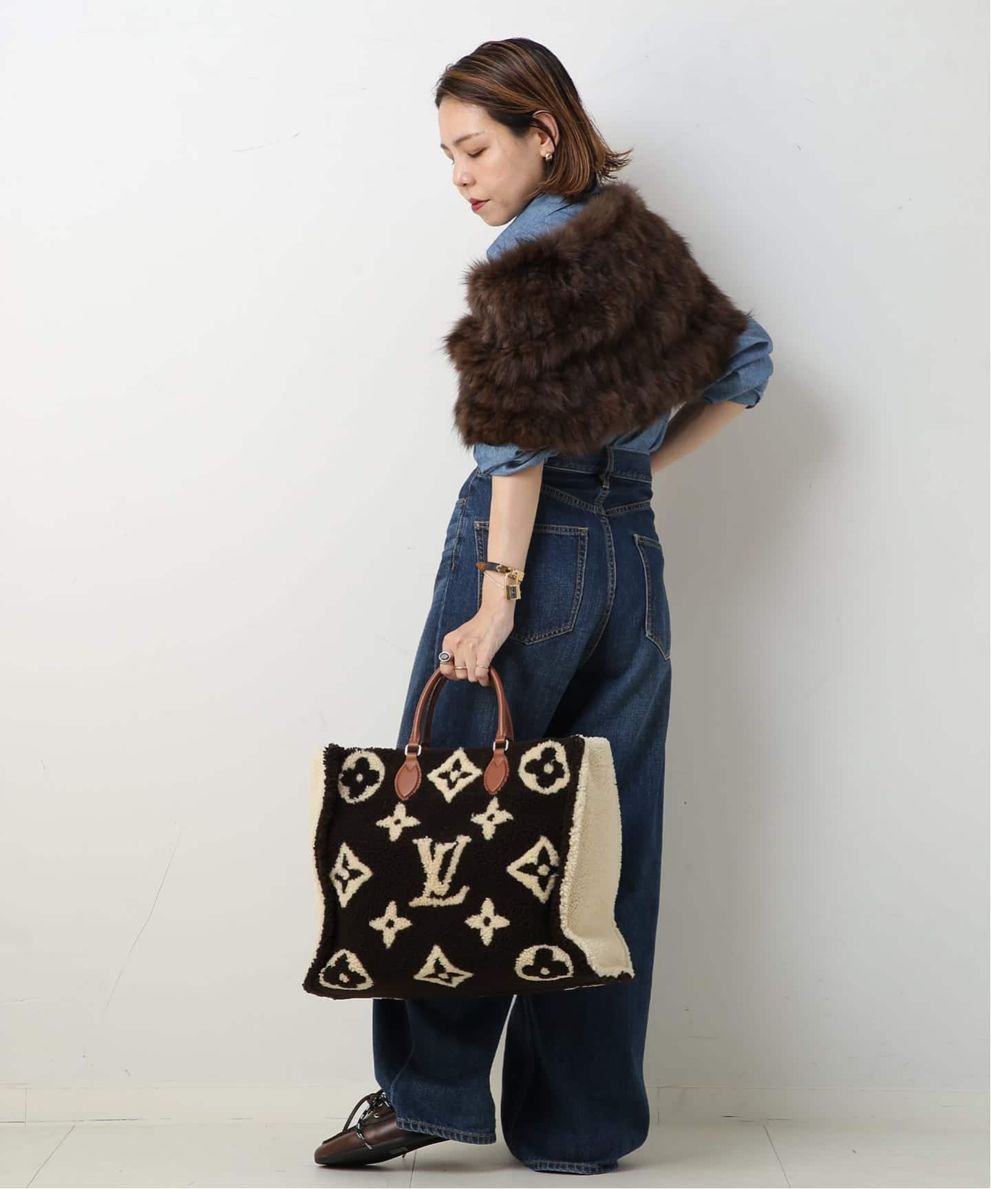 VINTAGE LOUIS VUITTON/ルイ ヴィトン】 On the go tote 2way Shearing