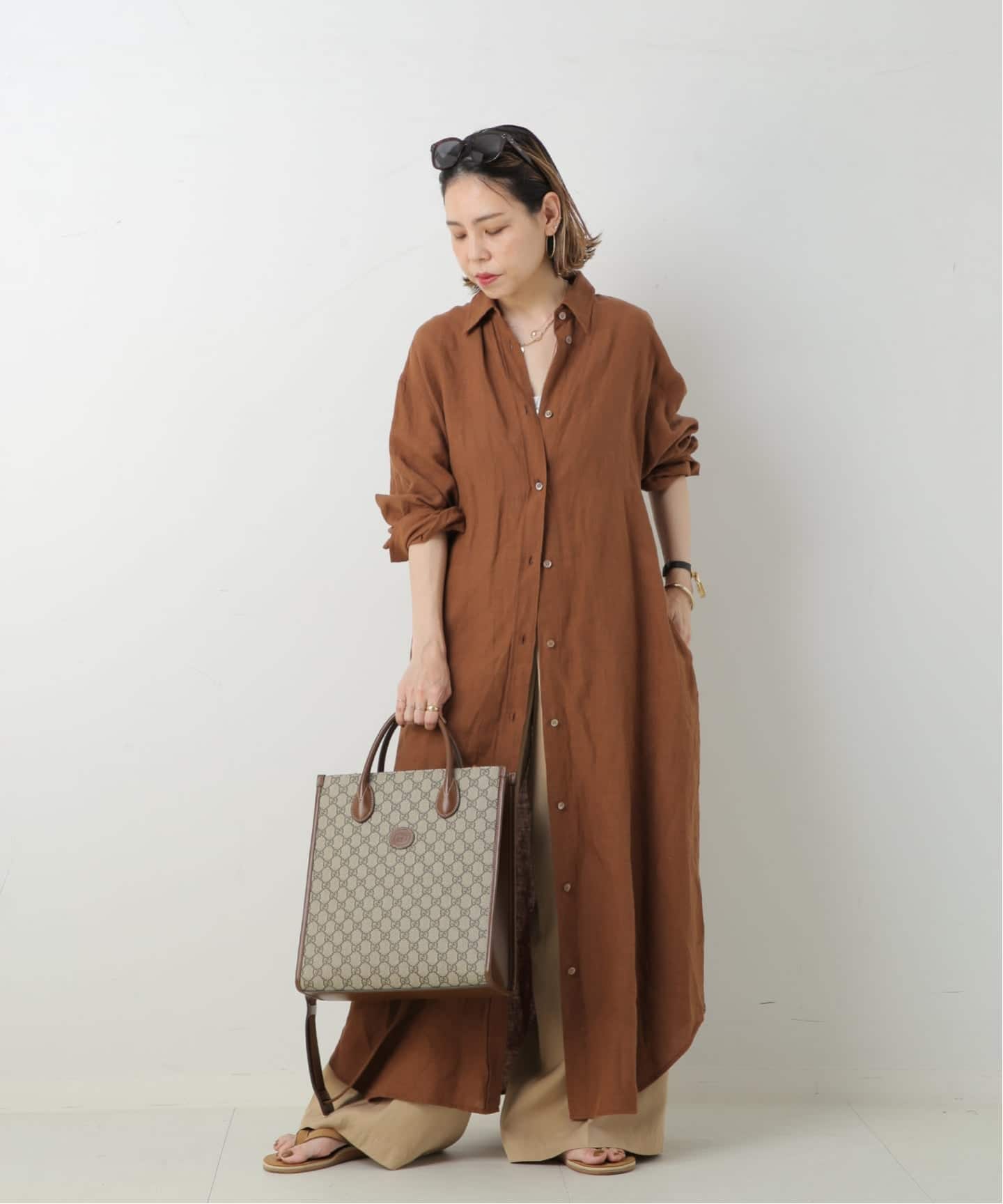 【正規品】GUCCI トートバッグ ブラウン ヴィンテージ VINTAGE GUCCI/グッチ】Interlocking g トートバッグ 2way（トート