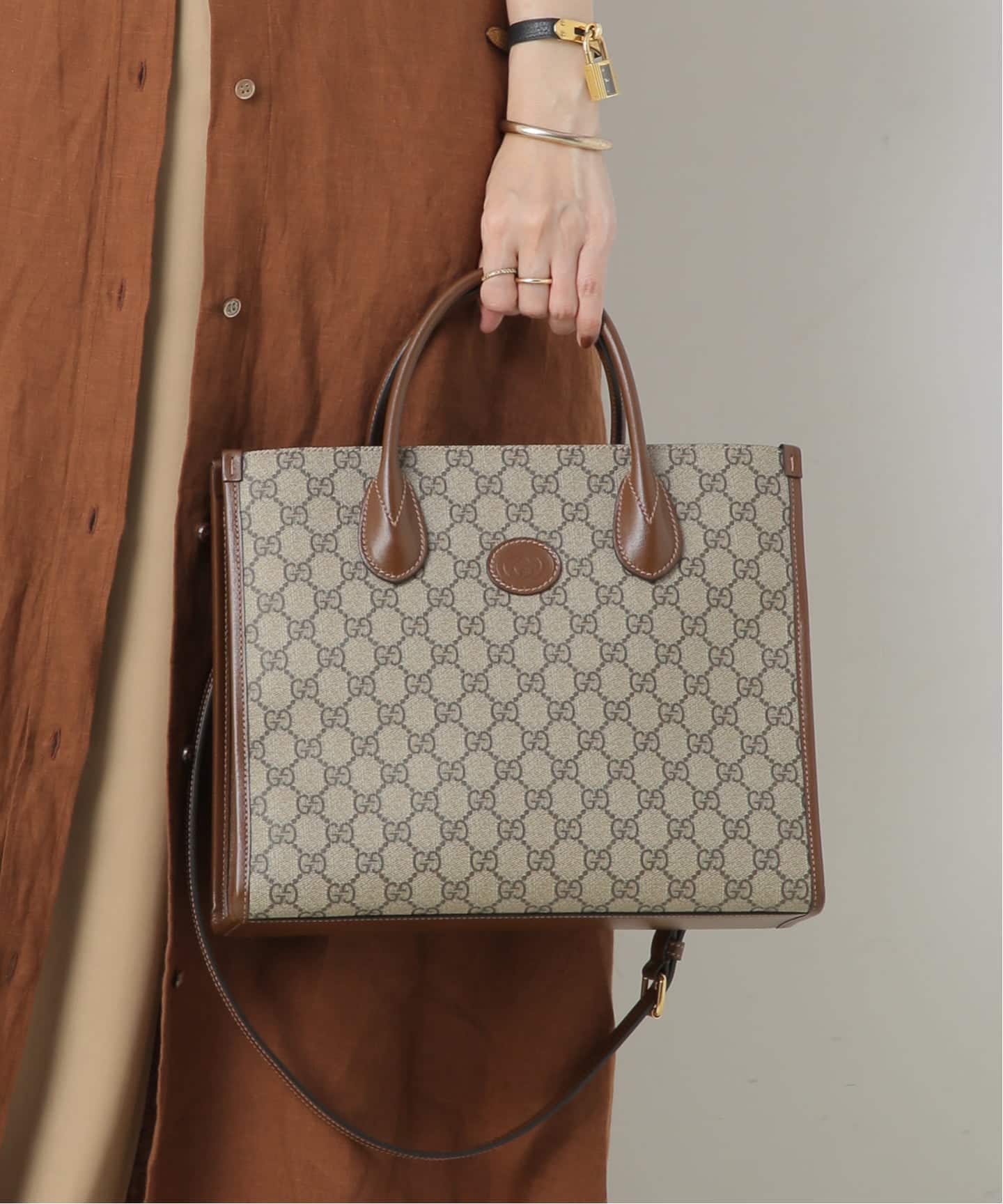 VINTAGE GUCCI/グッチ】Interlocking g トートバッグ 2way（トート
