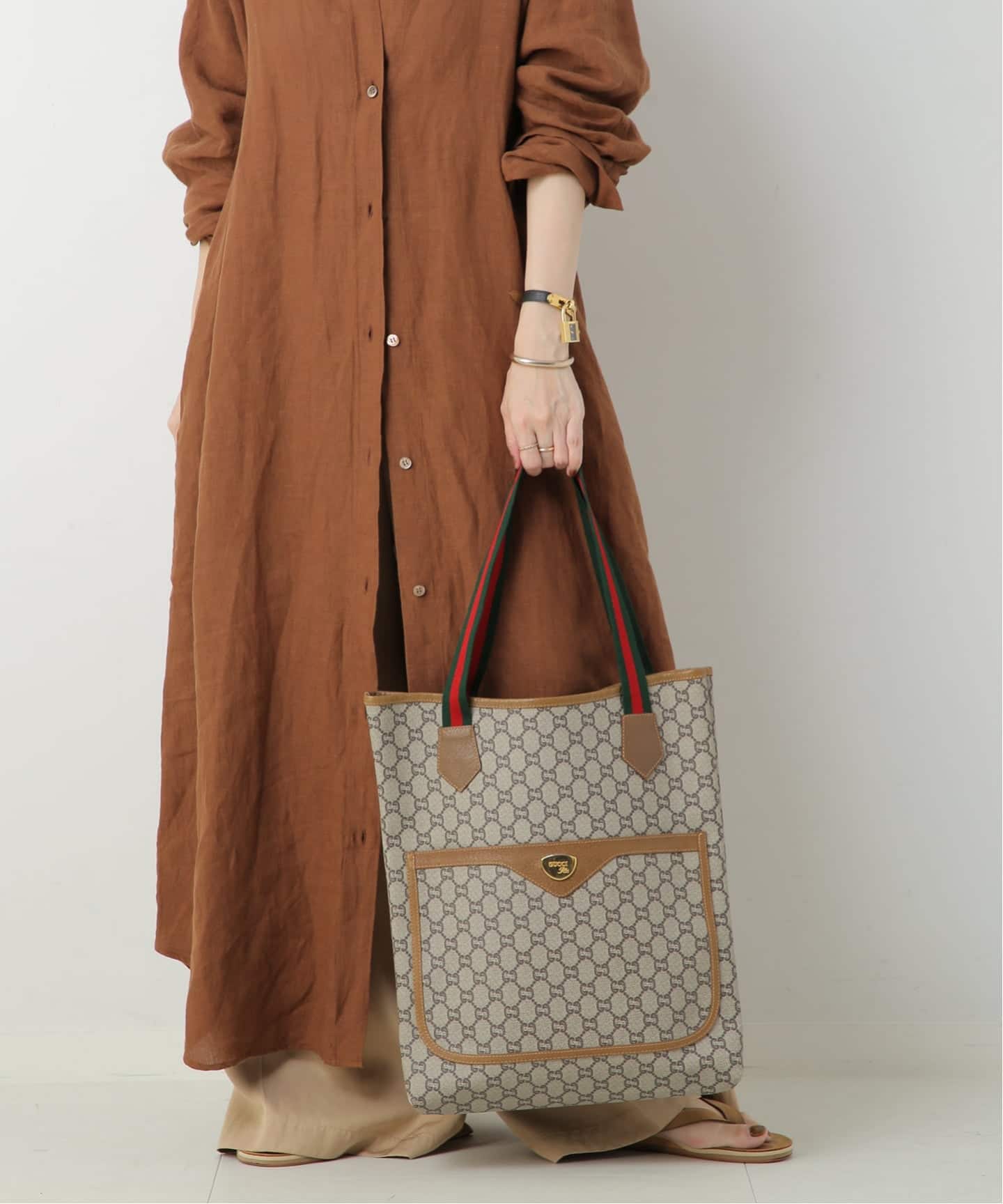 VINTAGE GUCCI Plus/グッチ プラス】トートバッグ gg web（トート