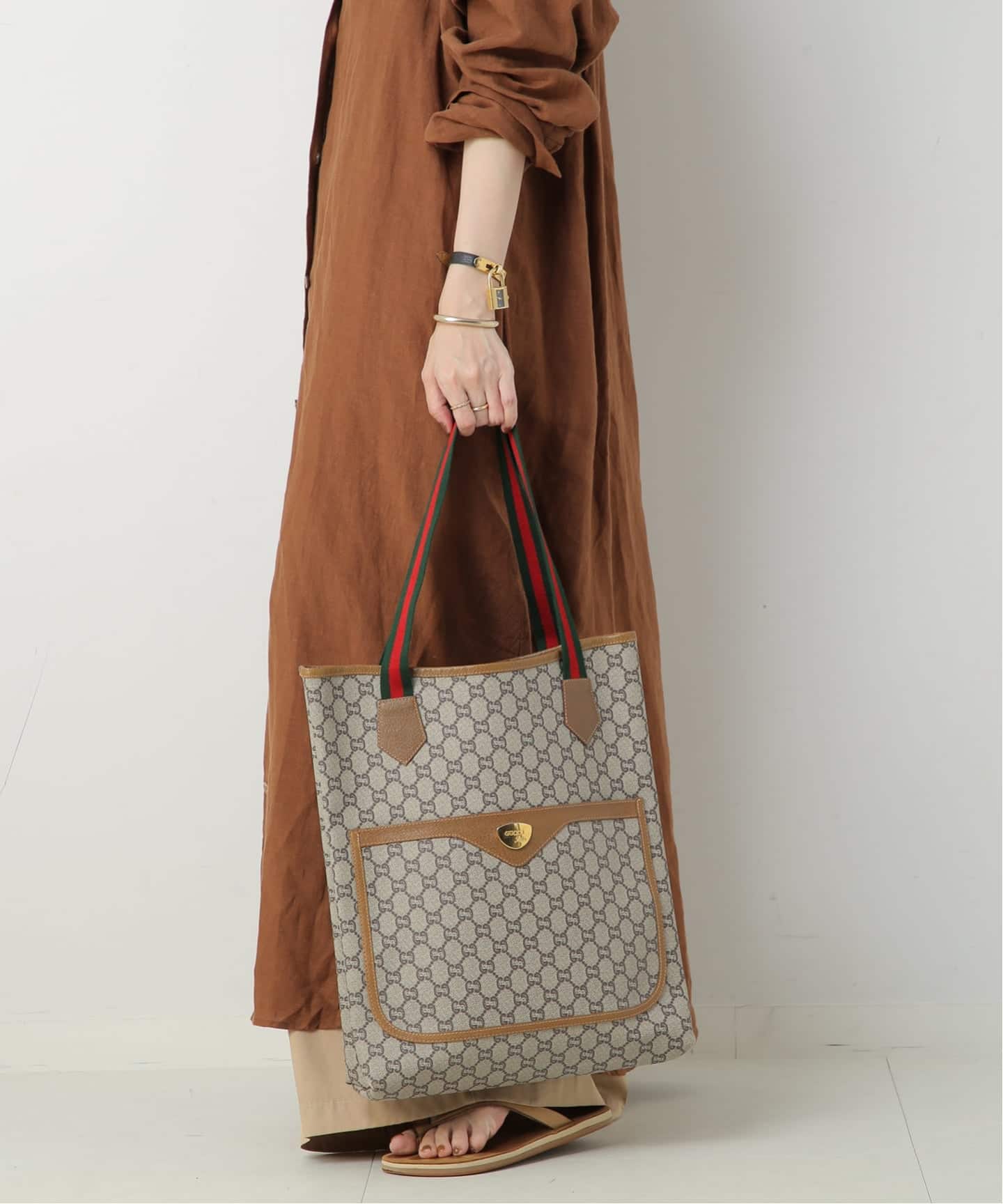 VINTAGE GUCCI Plus/グッチ プラス】トートバッグ gg web（トート