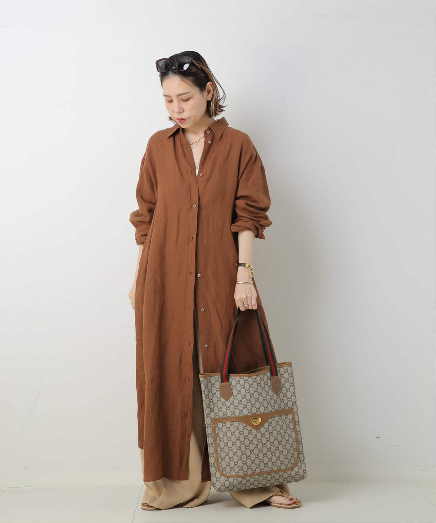 VINTAGE GUCCI Plus/グッチ プラス】トートバッグ gg web（トート