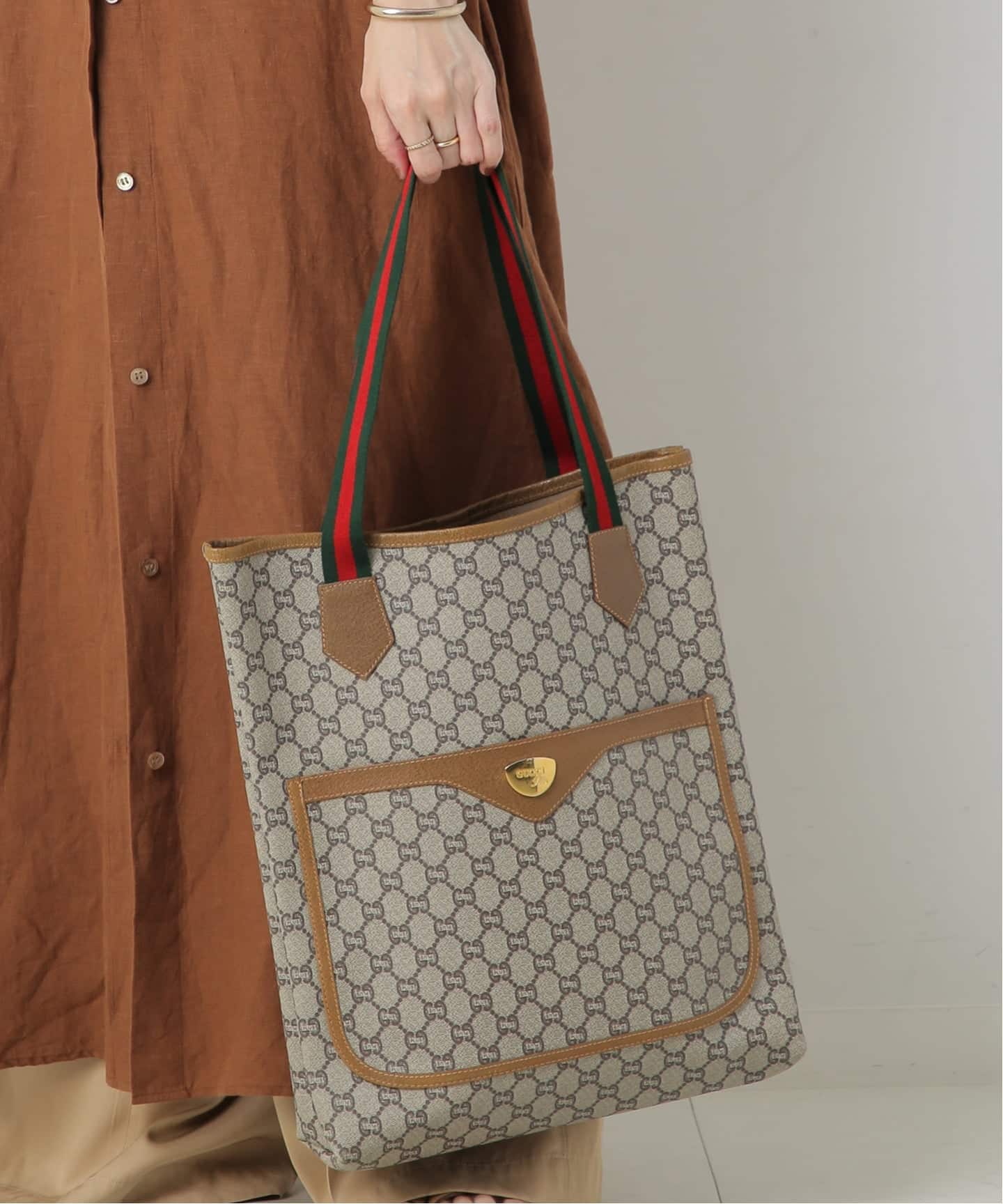 VINTAGE GUCCI Plus/グッチ プラス】トートバッグ gg web（トート