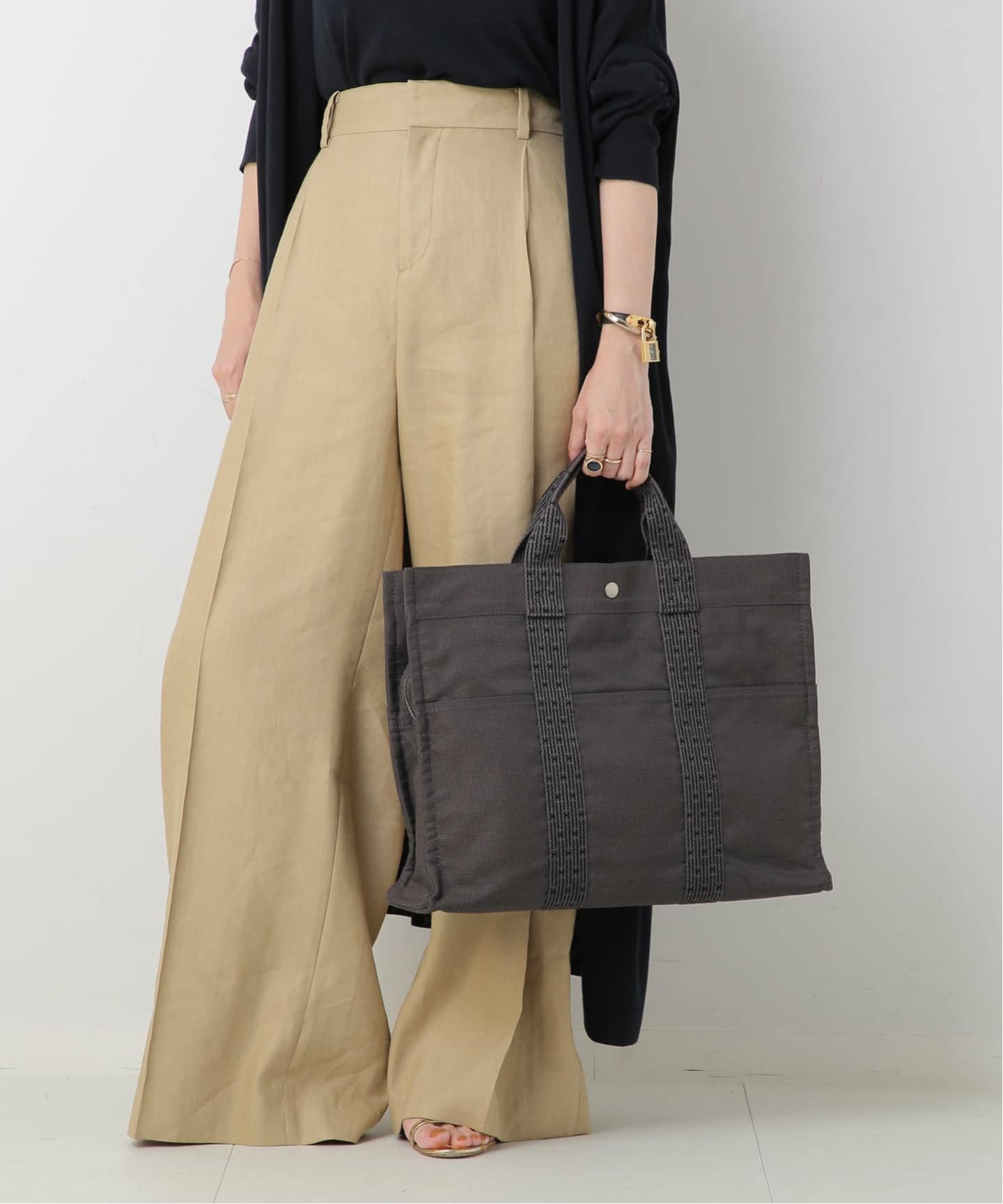 VINTAGE HERMES/エルメス】Her line tote mm（トートバッグ