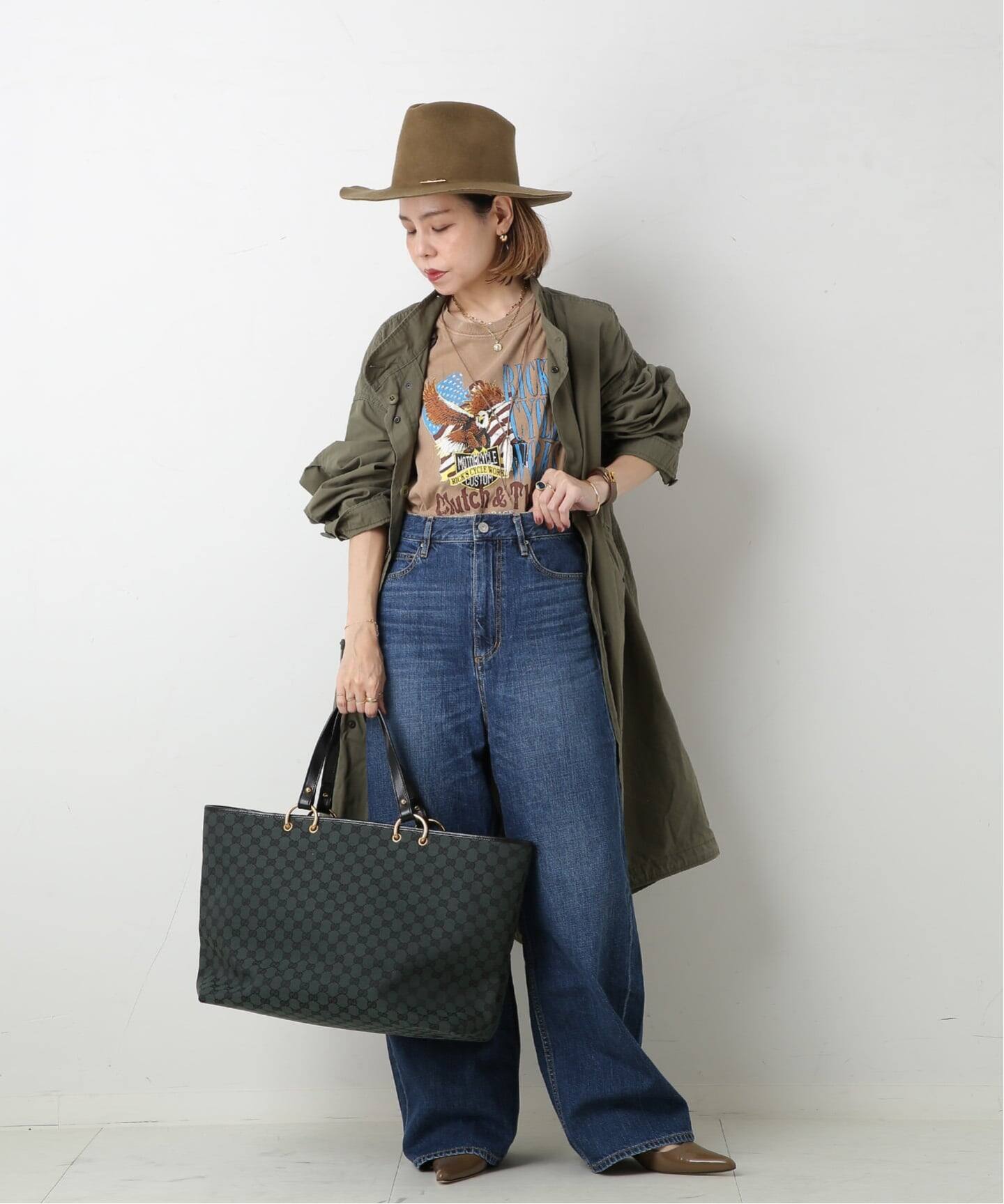 VINTAGE GUCCI/グッチ】トートバッグ gg canvas（トートバッグ 
