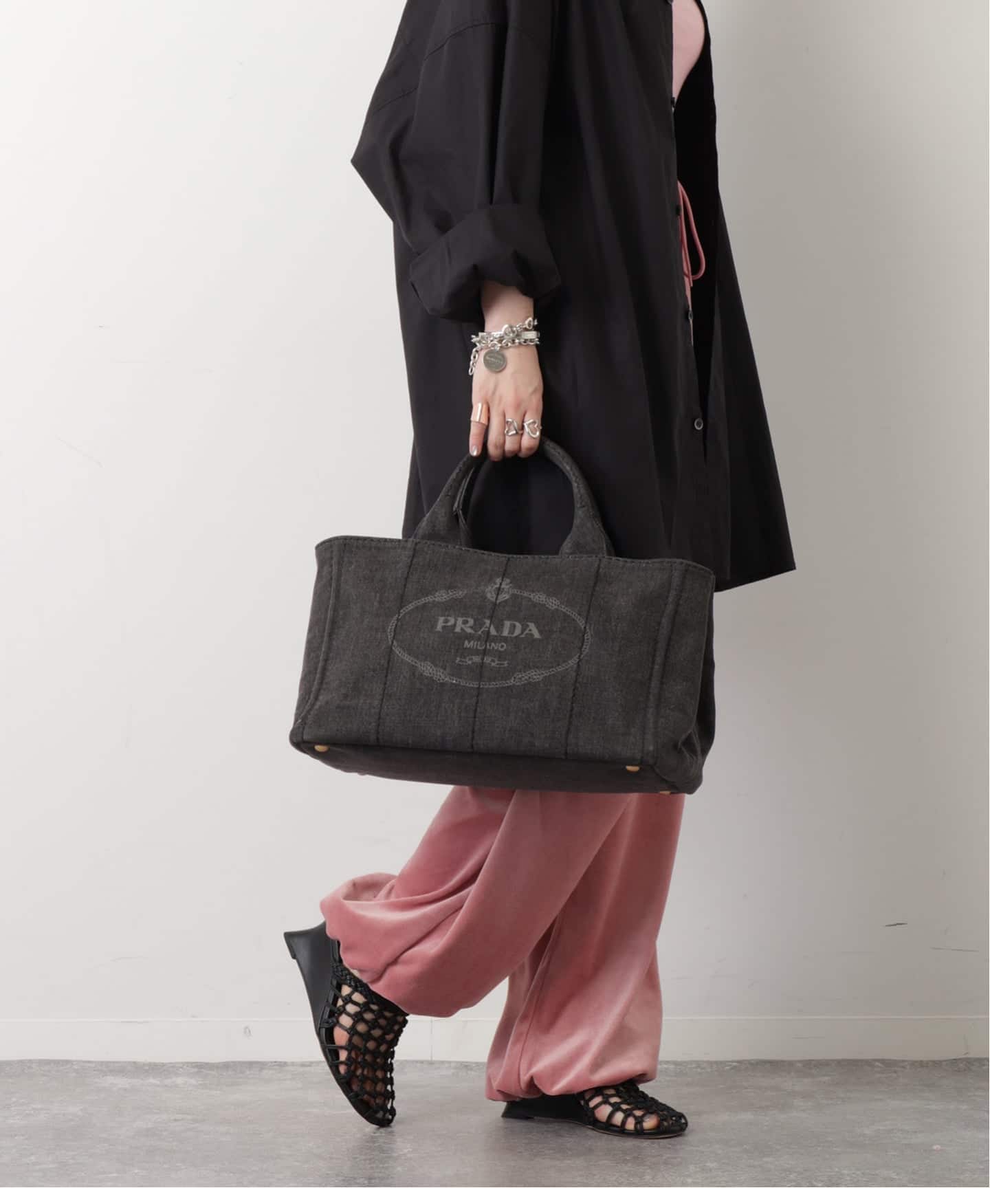 PRADA プラダデニム2wayトートバッグ PRADA/プラダ】Canapa tote bag 2way denim（トートバッグ）｜ENSEMBLE