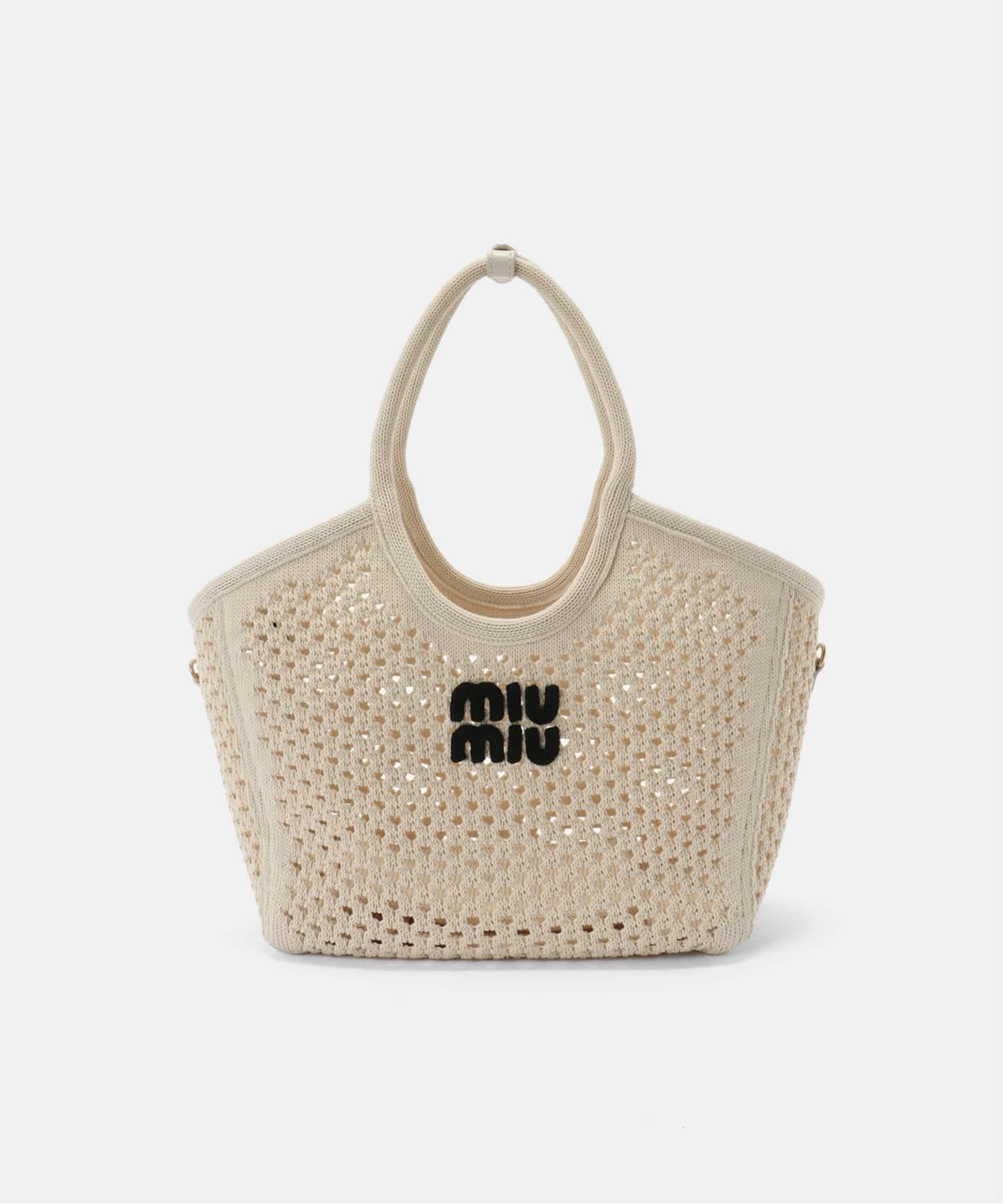 MIU MIU/ミュウミュウ】 5bg231 ivy tote cotton mesh（トートバッグ
