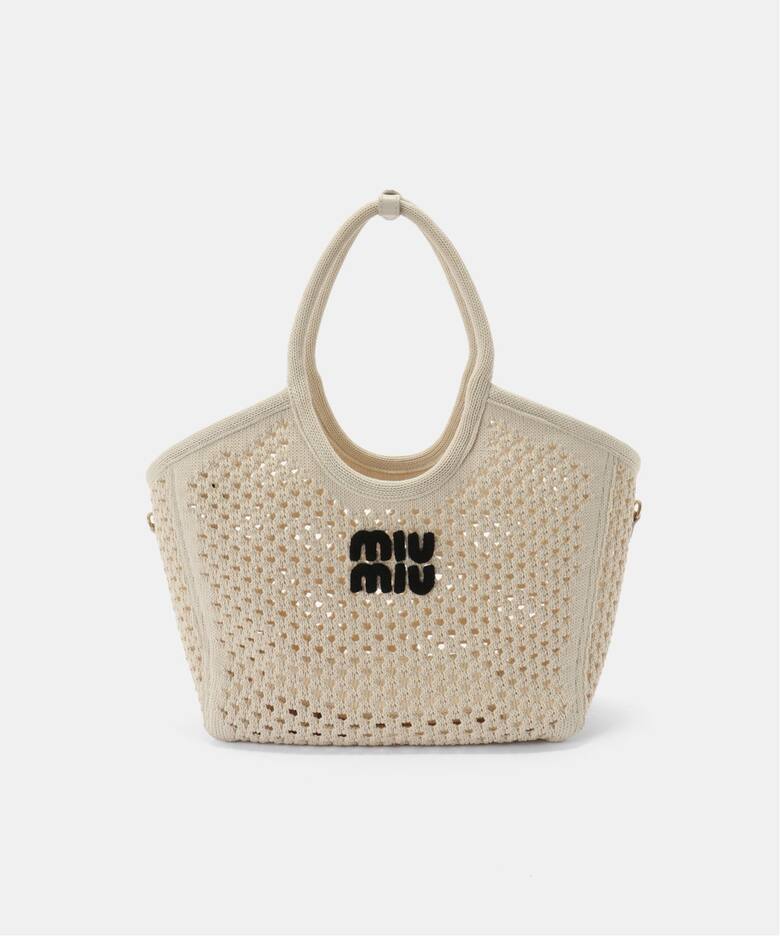 稀少レアNo有☆MIUMIU ミュウミュウ☆トートバッグ 綿100 128783 MIU MIU/