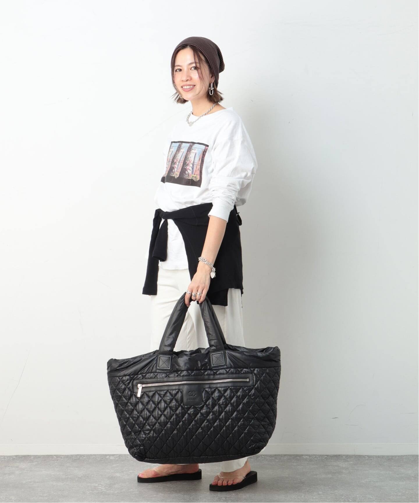 VINTAGE CHANEL/シャネル】Coco cocoon tote 44（トートバッグ 