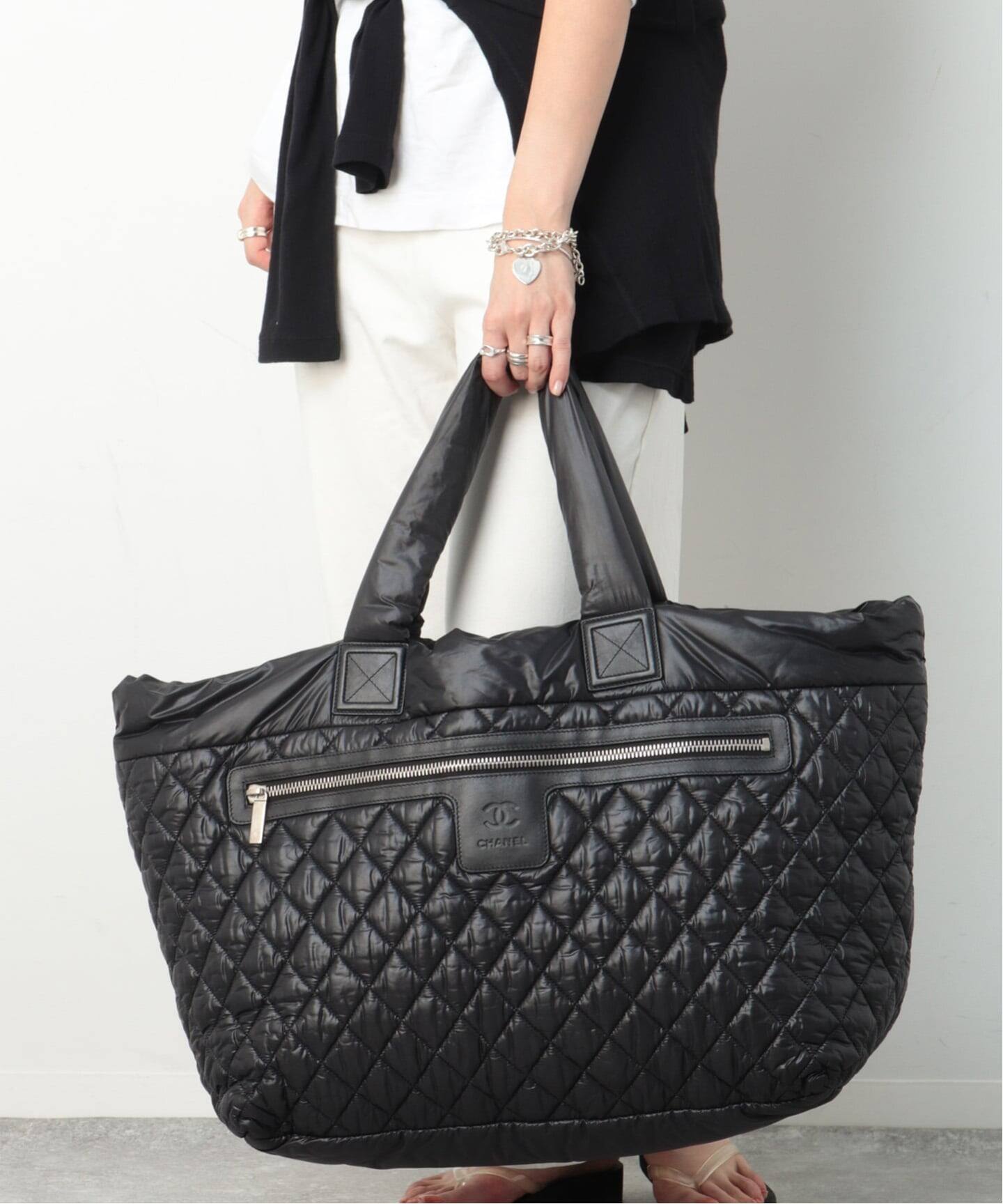 VINTAGE CHANEL/シャネル】Coco cocoon tote 44（トートバッグ 