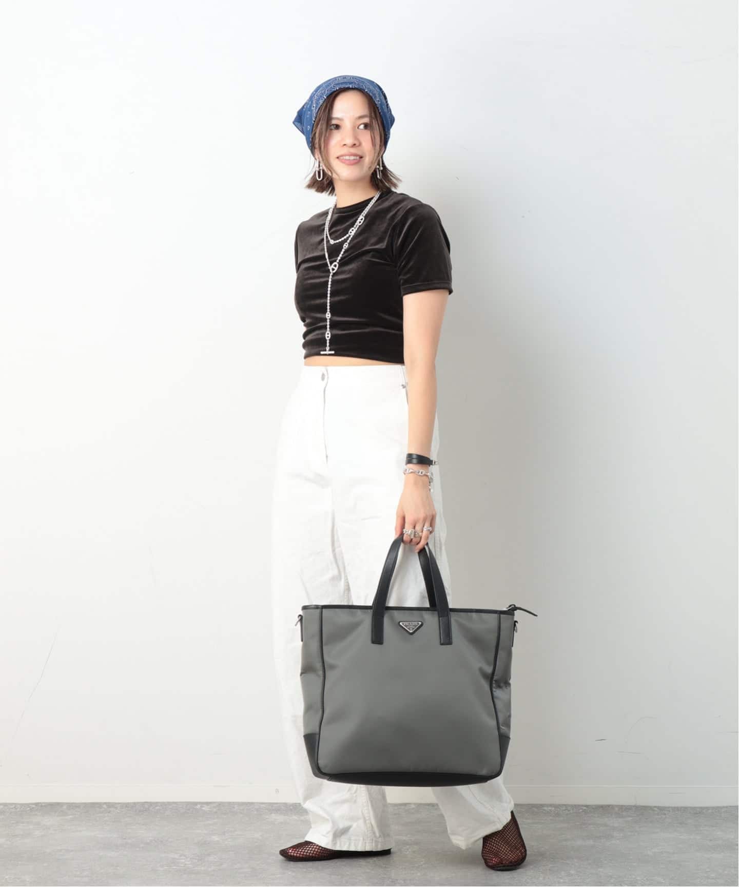 PRADA プラダ ナイロン トートバッグ　グレー（収納袋付き） PRADA/プラダ】 tote nylon（トートバッグ）｜ENSEMBLE（アンサンブル