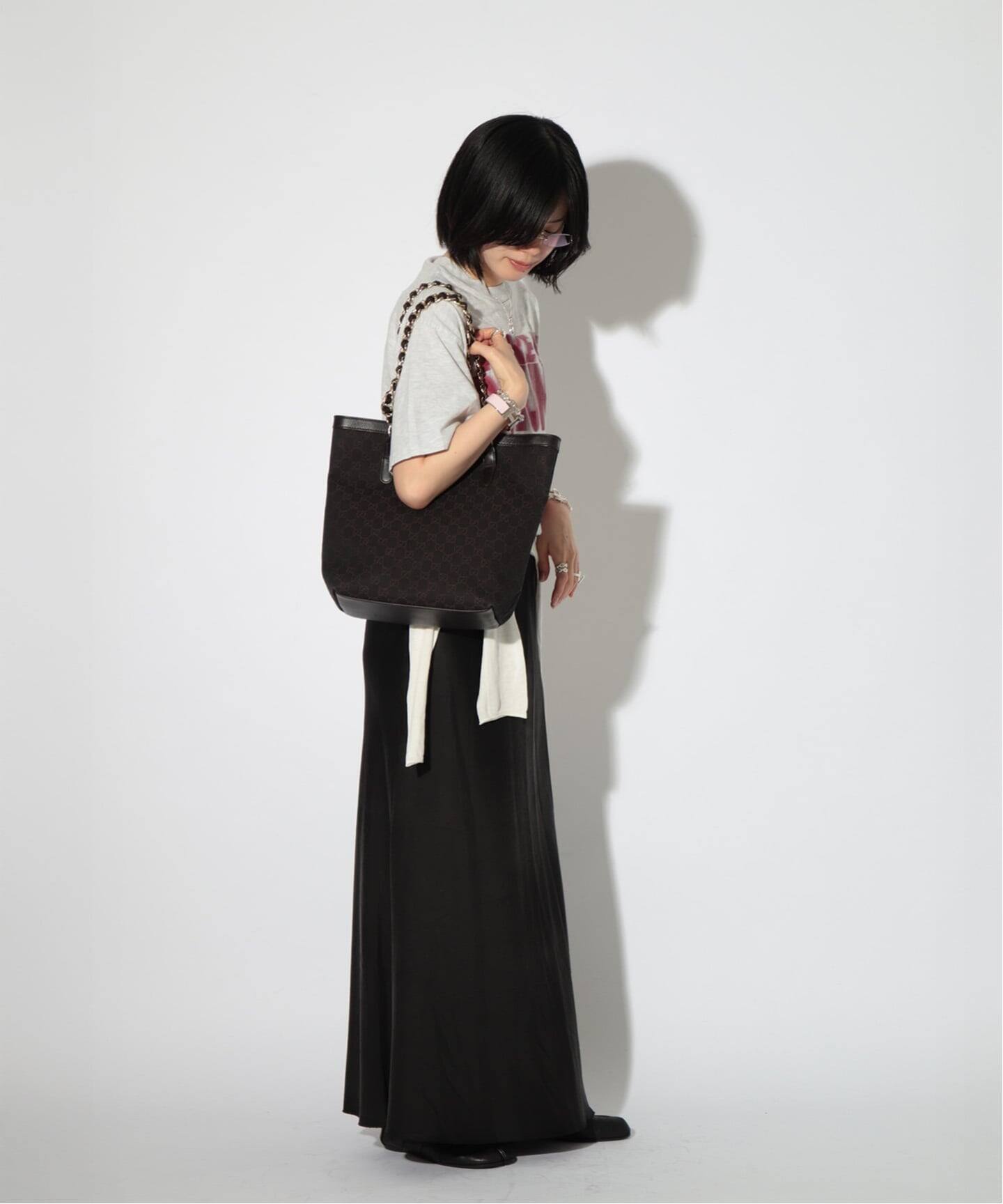 VINTAGE GUCCI/グッチ】chain tote gg canvas（トートバッグ