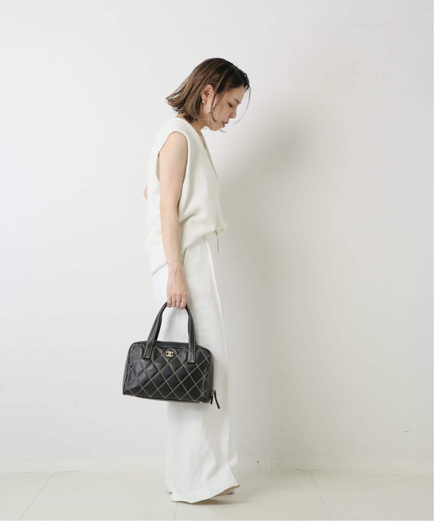 VINTAGE CHANEL/シャネル】Wild stitch ハンドバッグ（ハンドバッグ
