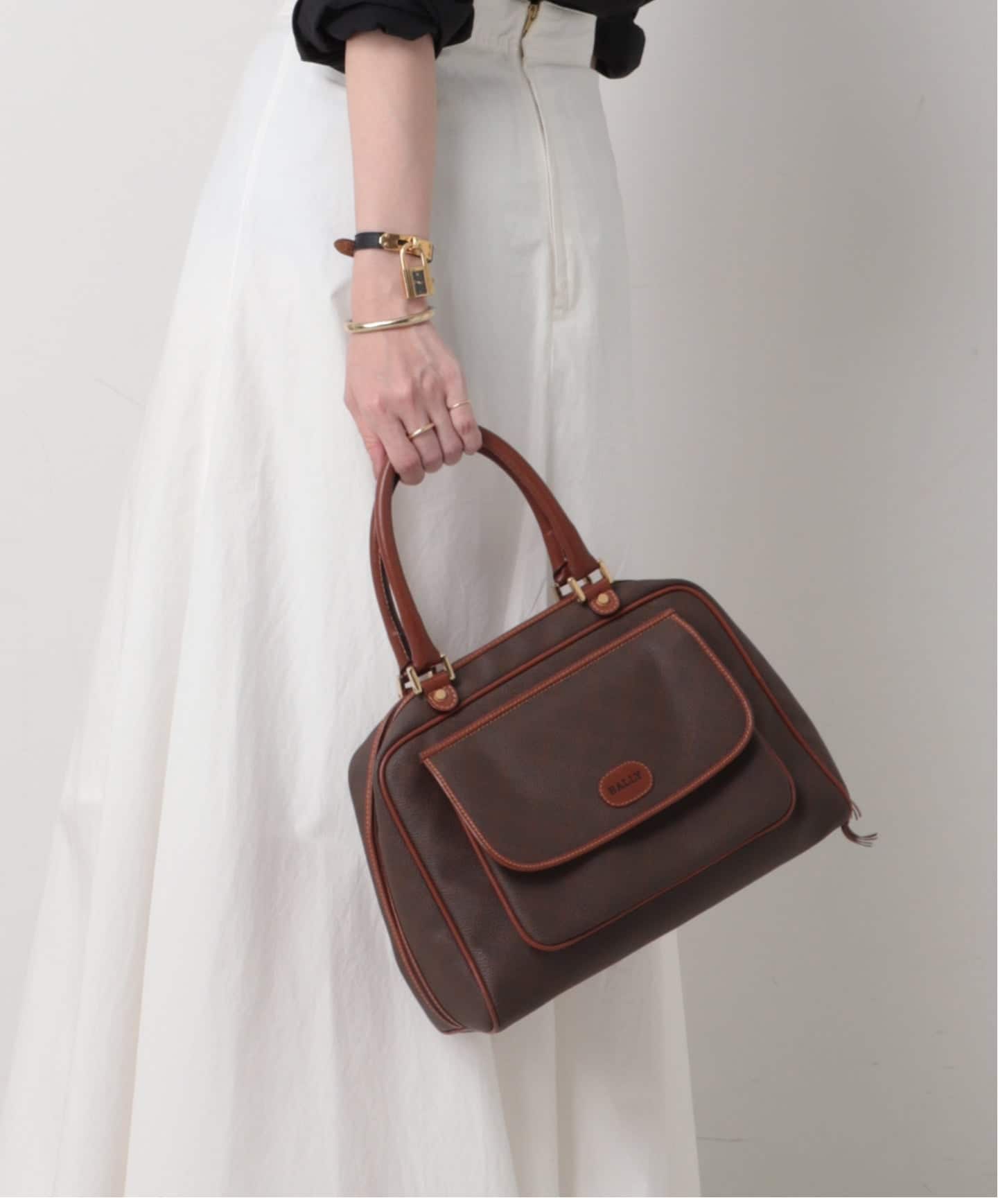 VINTAGE BALLY/バリー】ハンドバッグ monogram（ハンドバッグ