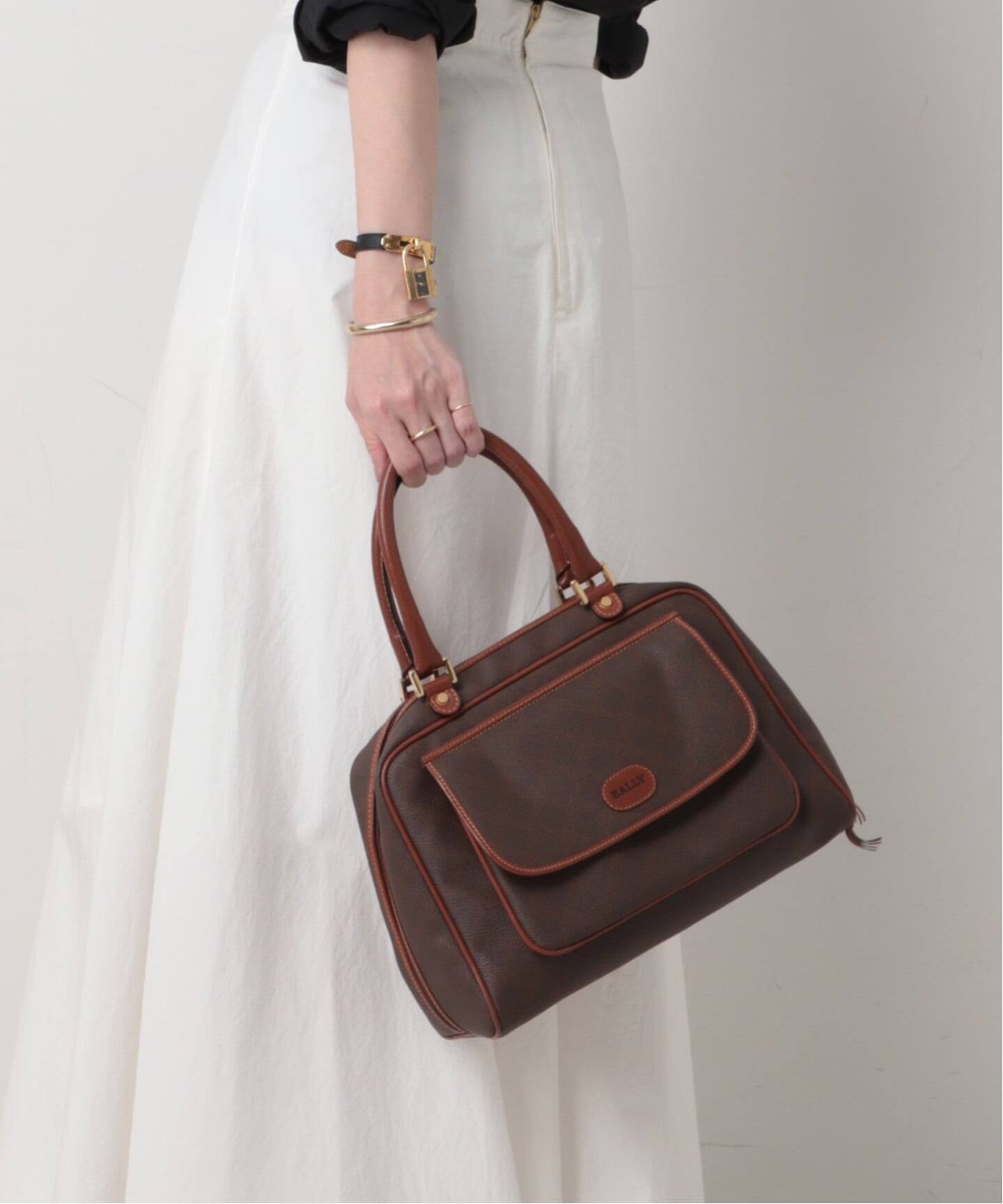VINTAGE BALLY/バリー】ハンドバッグ monogram（ハンドバッグ 