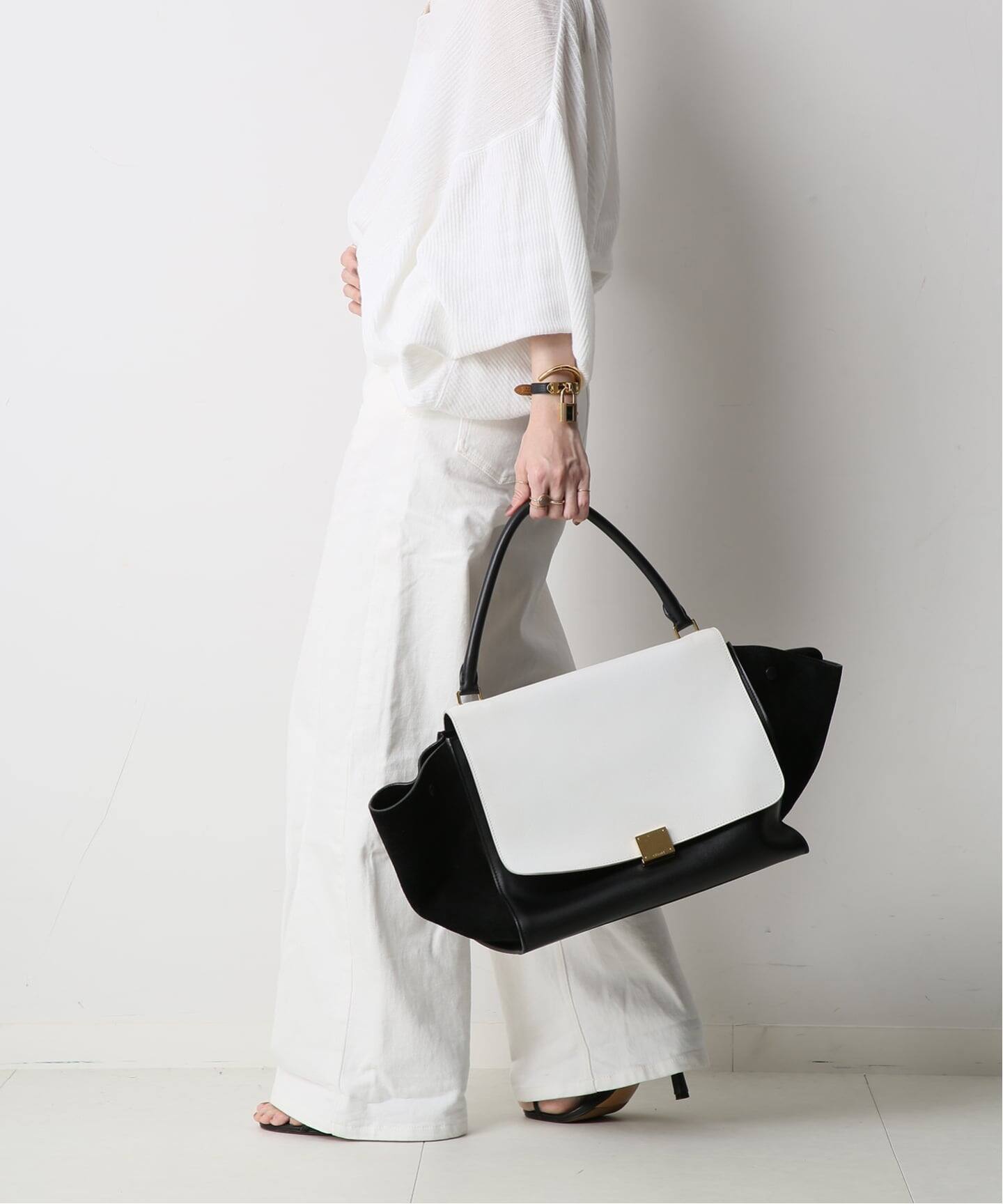 CELINE/セリーヌ】 trapeze midium bicolor（ハンドバッグ