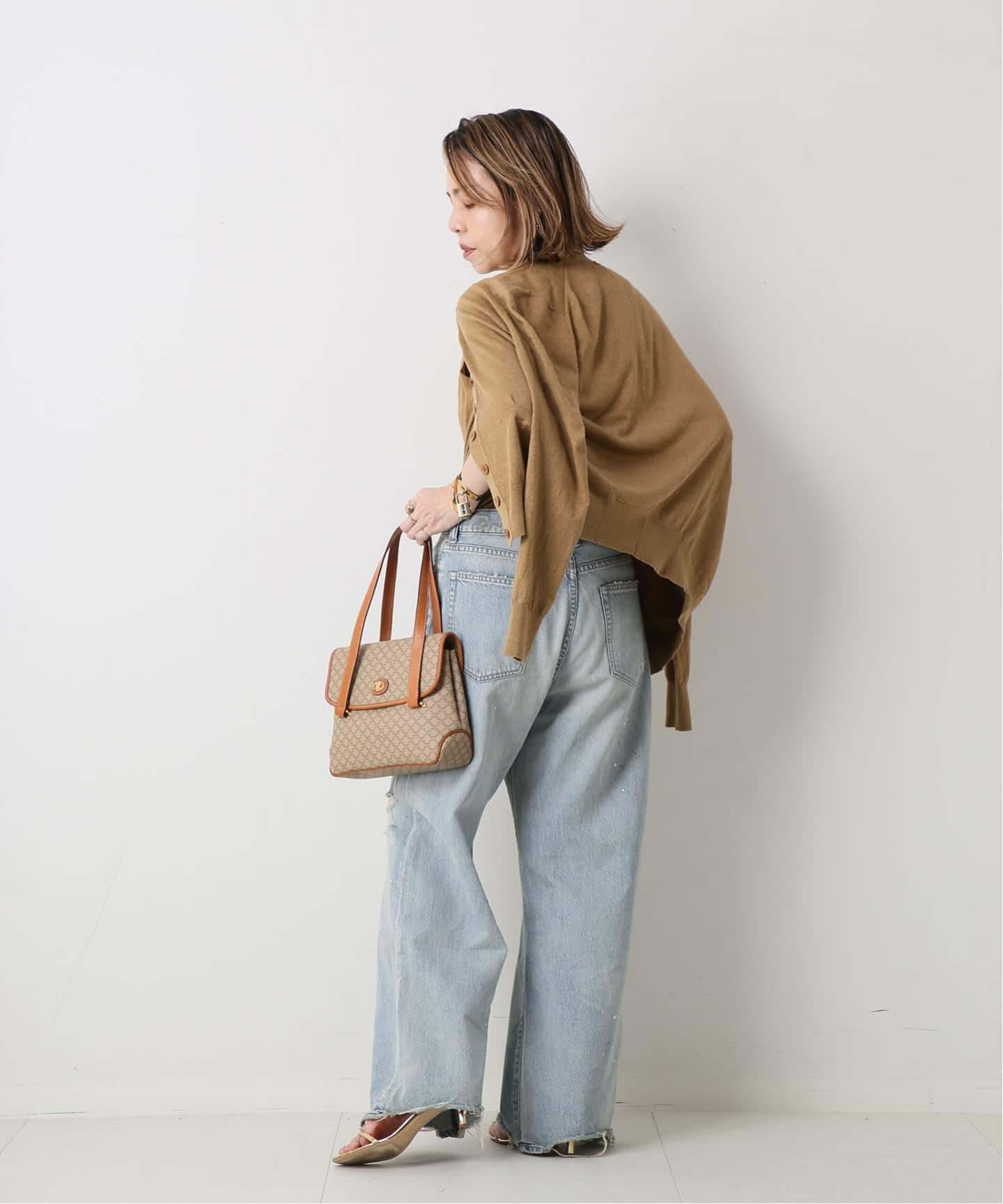 VINTAGE CELINE/セリーヌ】ハンドバッグ macadam（ハンドバッグ