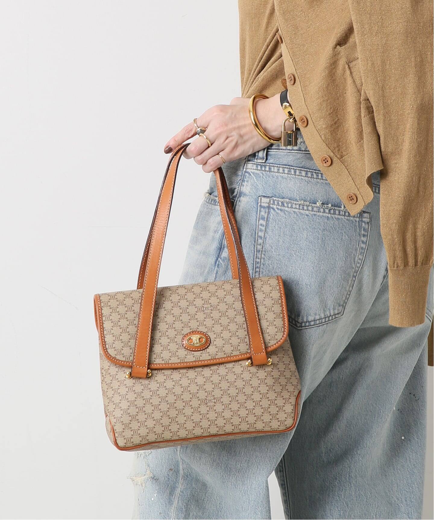 VINTAGE CELINE/セリーヌ】ハンドバッグ macadam（ハンドバッグ 