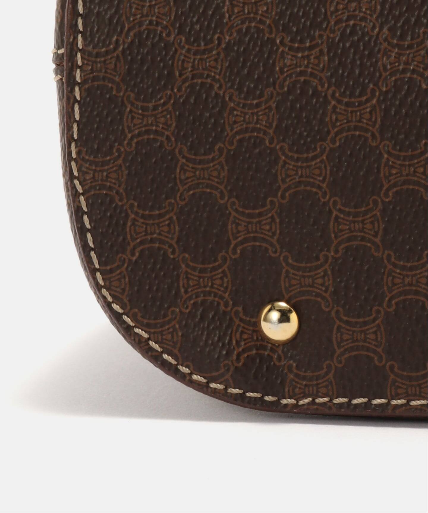 CELINE セリーヌ ハンドバッグ キルティング ダークブラウン VINTAGE CELINE/セリーヌ】Bolide ハンドバッグ macadam（ハンドバッグ