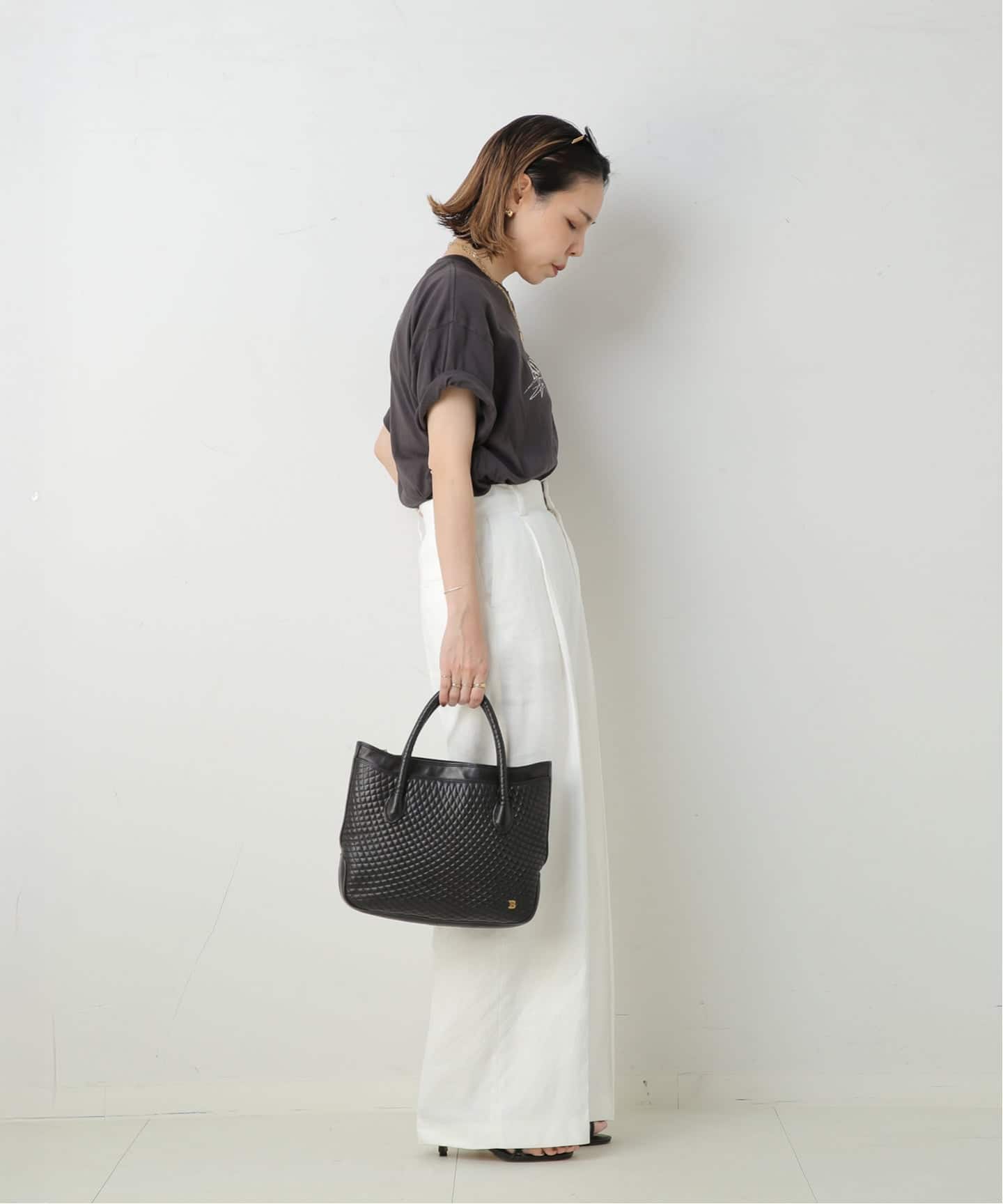 BALLY　バリー　レザー　ハンドバッグ VINTAGE BALLY/バリー】ハンドバッグ（ハンドバッグ）｜DECOUVERTE