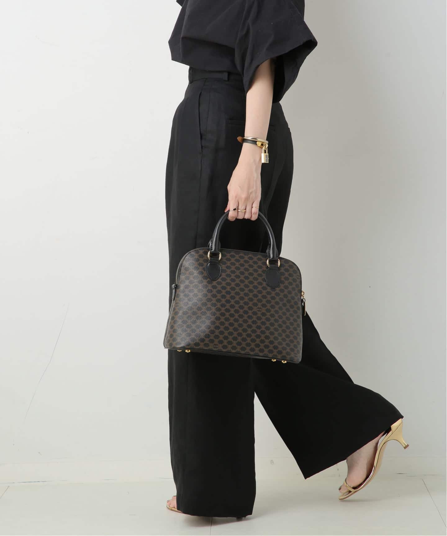 VINTAGE CELINE/セリーヌ】Bolide ハンドバッグ macadam（ハンドバッグ