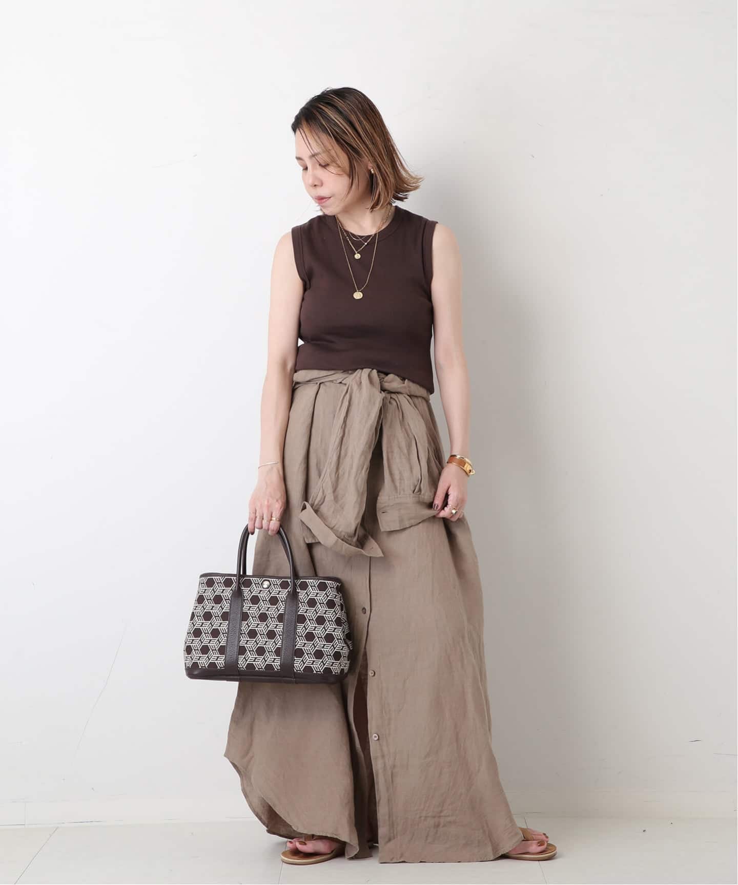 VINTAGE HERMES/エルメス】Garden Party tpm（ハンドバッグ