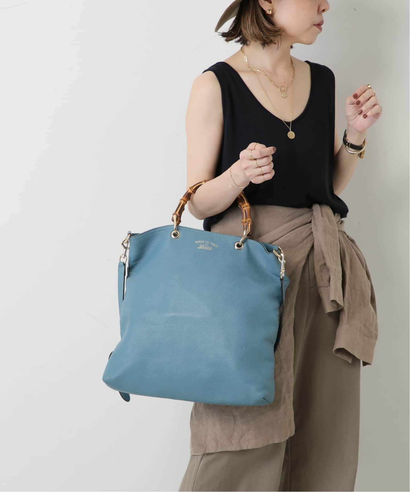 VINTAGE GUCCI/グッチ】Bamboo shopper 35 2way（トートバッグ