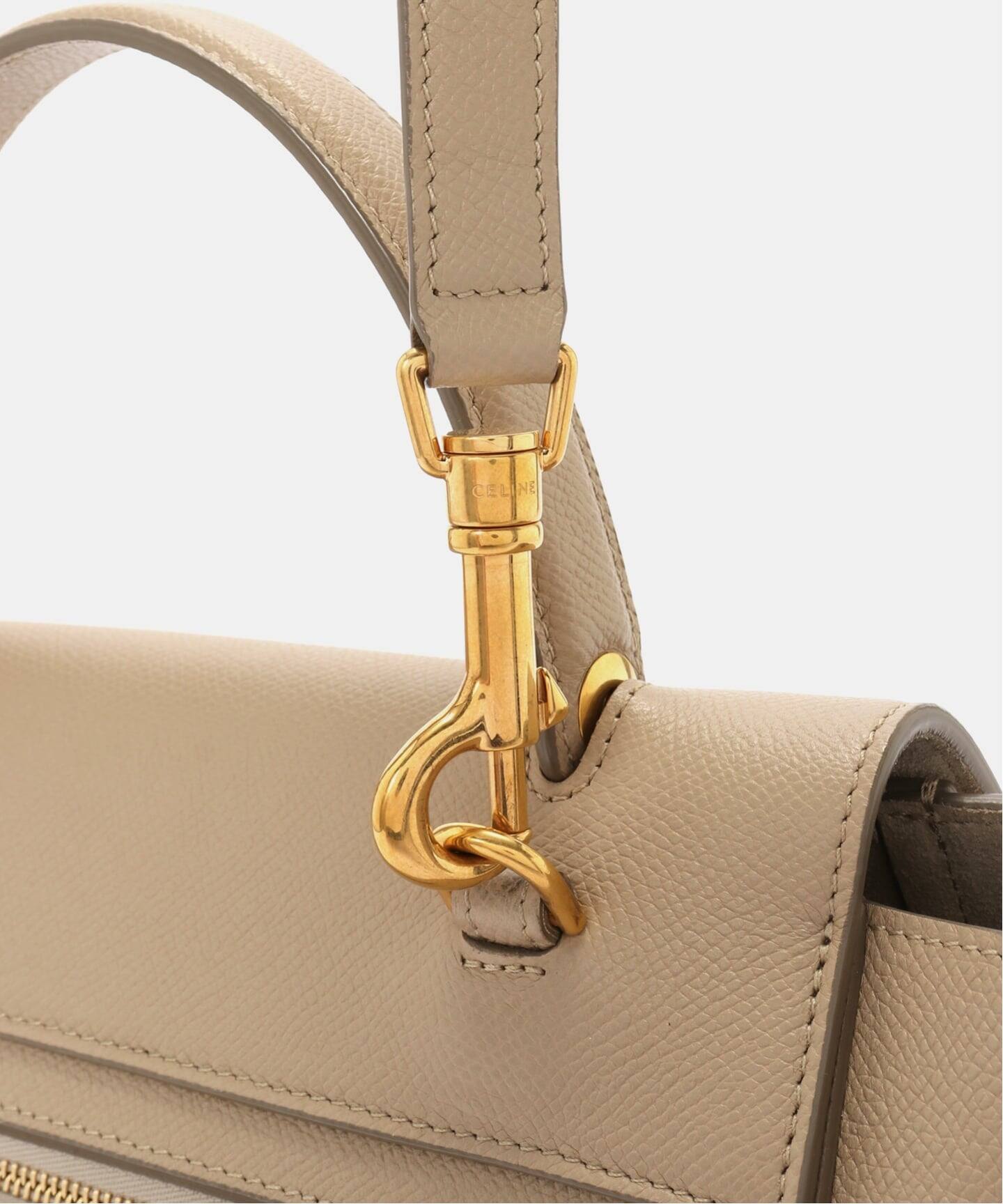【mie】CELINE ベージュ ハンドバッグ ストラップ付 CELINE/セリーヌ】Belt bag micro 2way（ハンドバッグ）｜DECOUVERTE