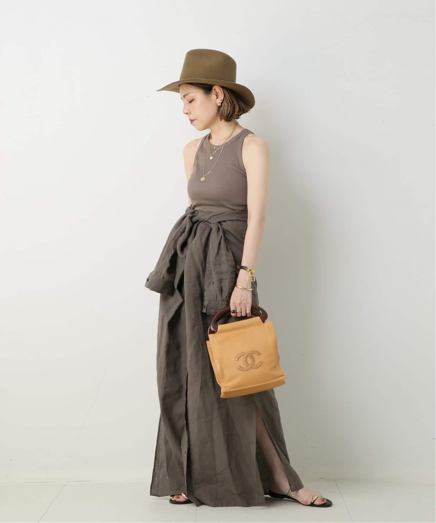 VINTAGE CHANEL/シャネル】 ハンドバッグ wood style（ハンドバッグ